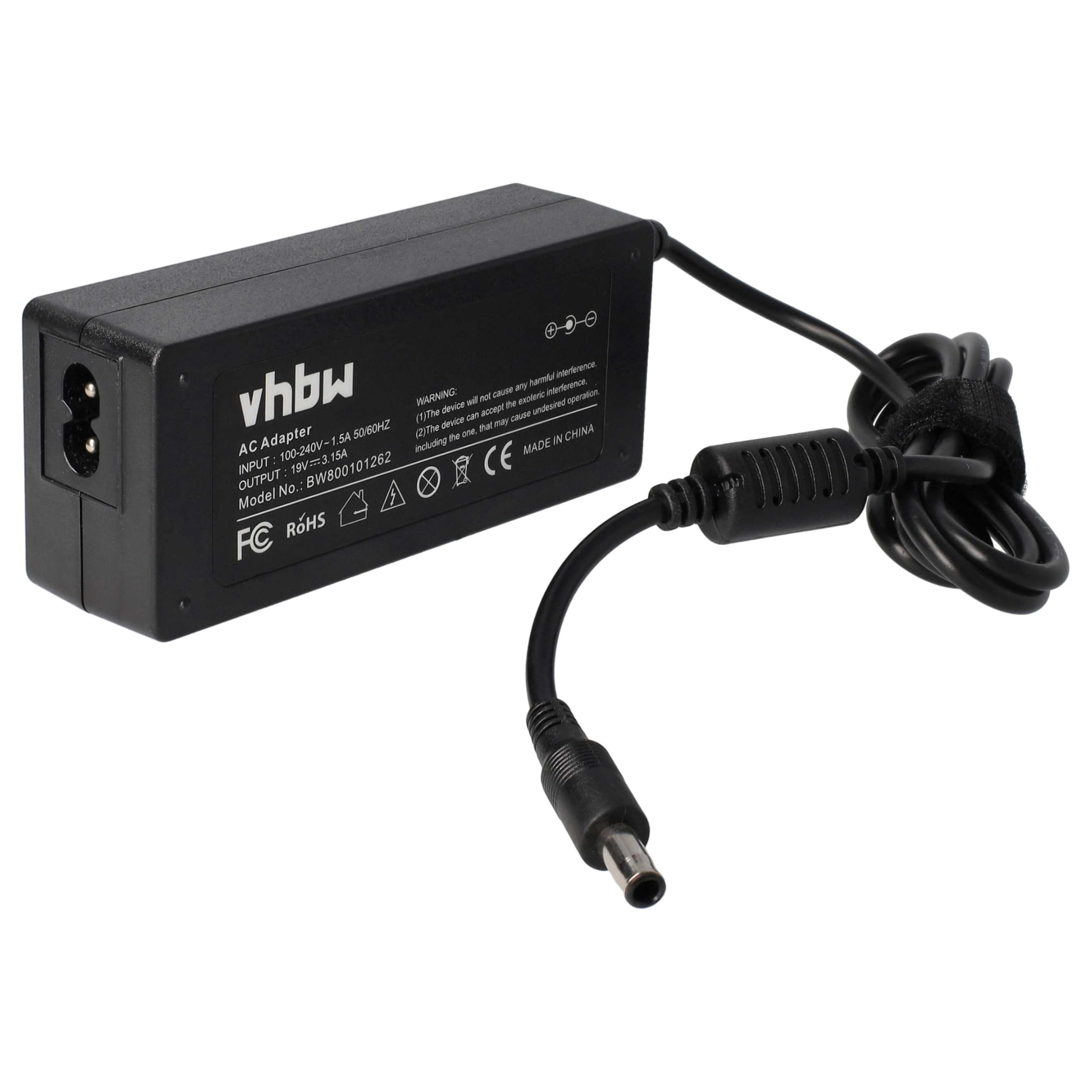 vhbw alimentatore notebook per Samsung N150 60W 19V nero
