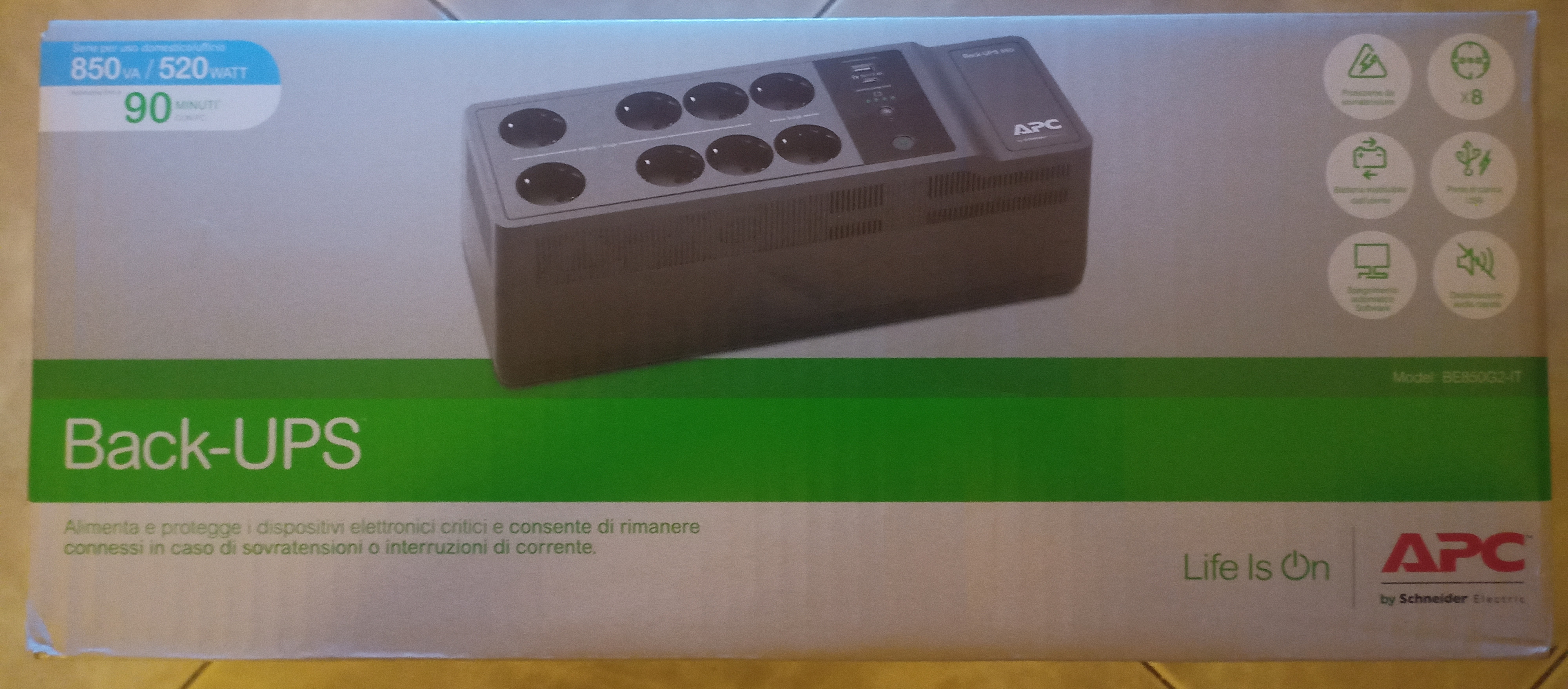 APC Back-UPS BE850G2-IT Gruppo Continuità 850VA 520W