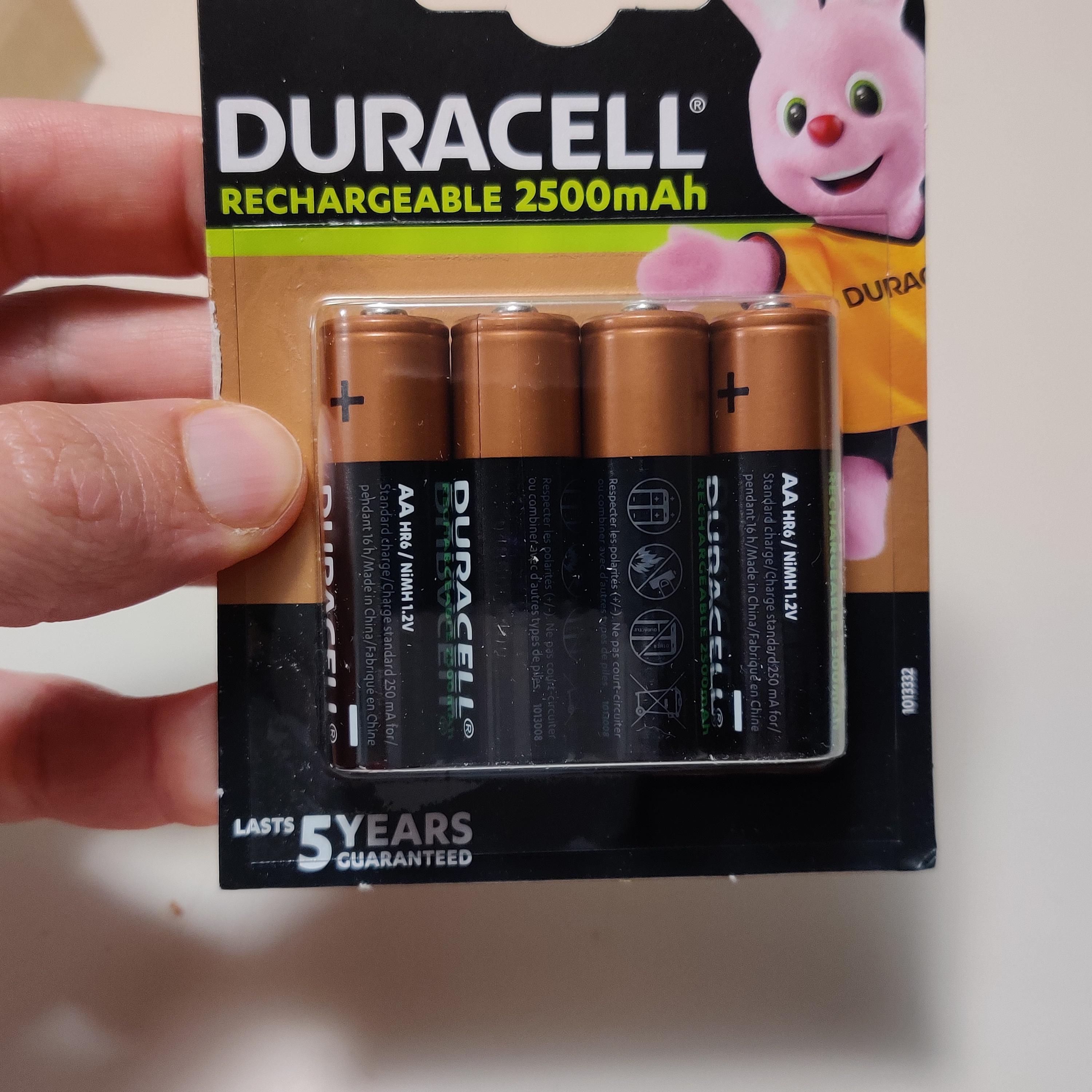Duracell Batterie Ricaricabili AA 2500mAh 8 Pezzi NiMH