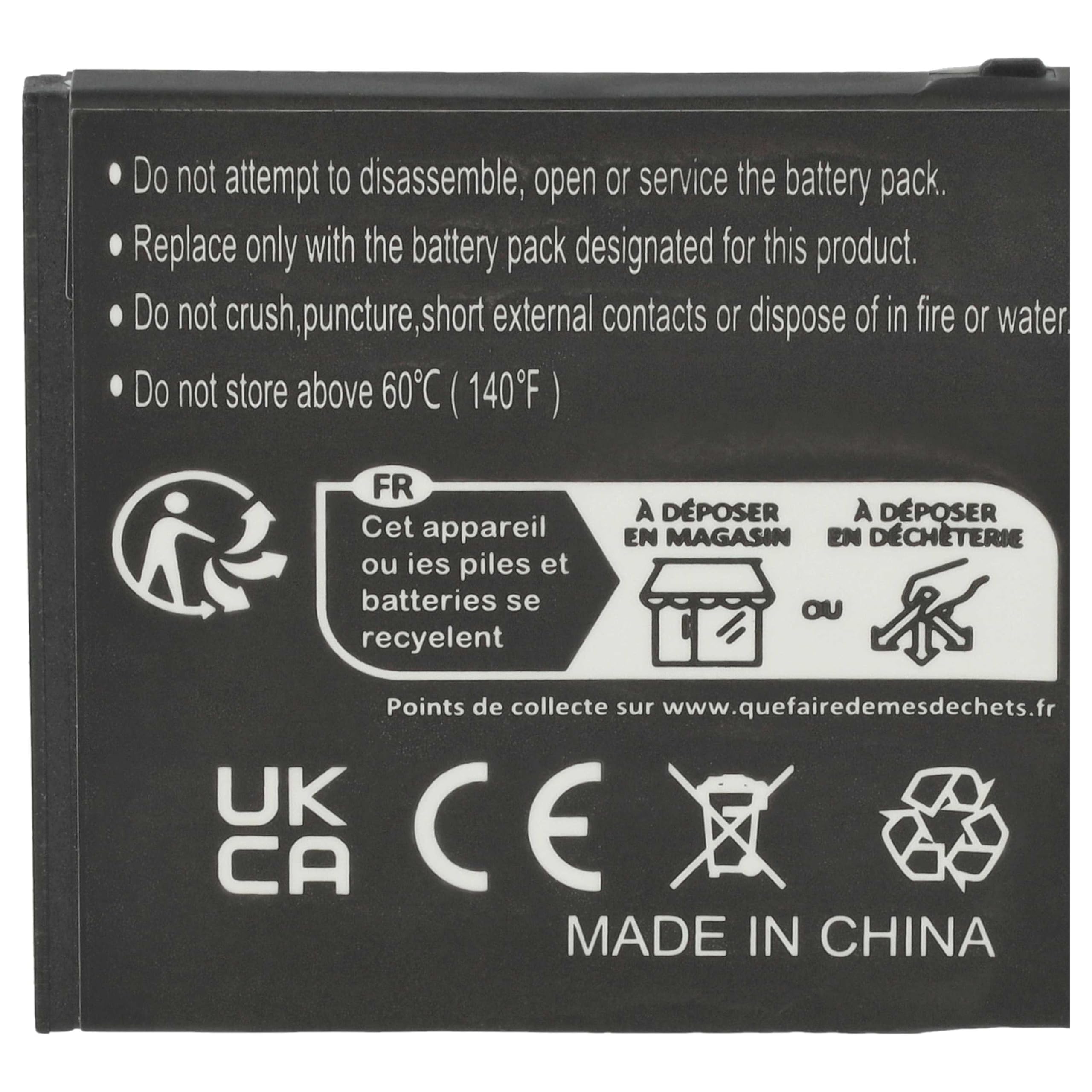 vhbw Batteria Smartphone SHELL01A 800mAh per Doro