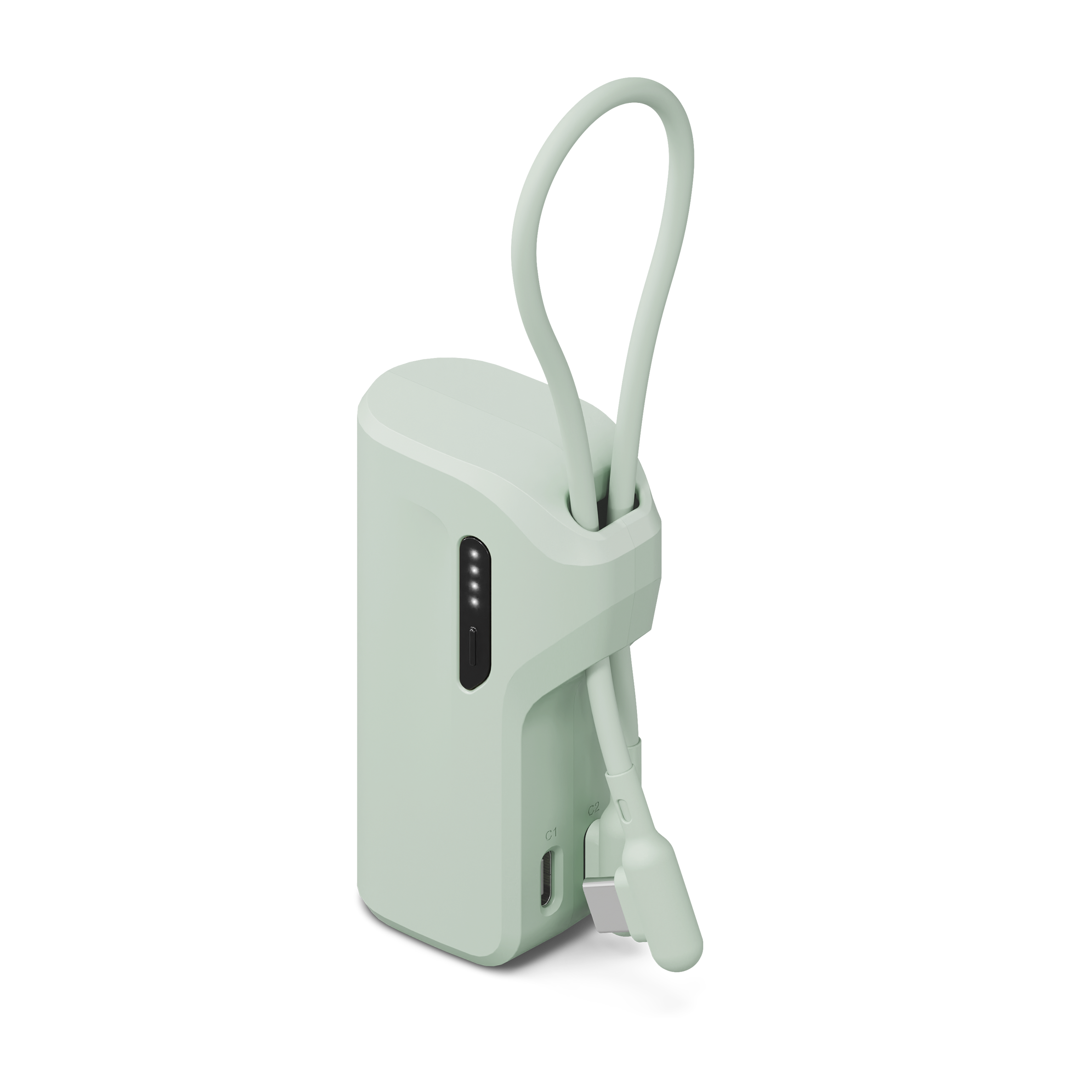 Cygnett Thumboost 5K power bank 5000mAh menta con cavo 20W