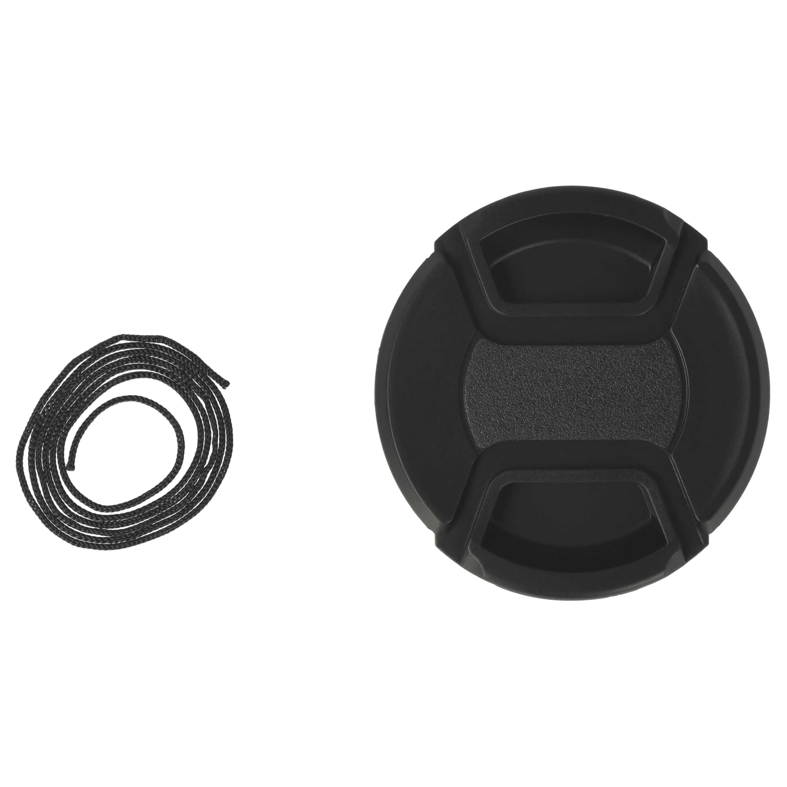 vhbw Copriobiettivo 58mm snap-on per fotocamera nero plastica