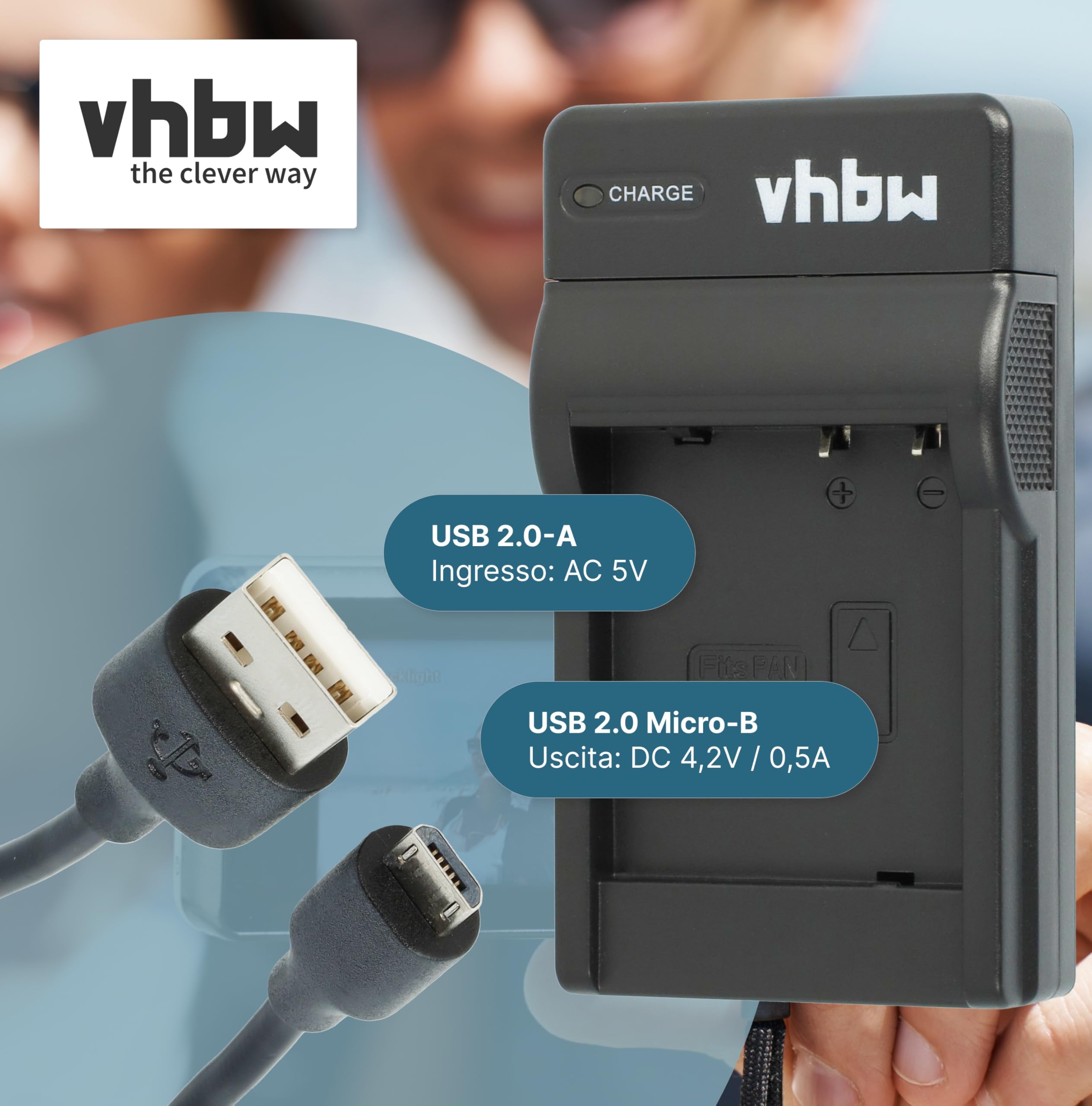vhbw Caricabatterie USB-C 1x per Fujifilm Instax Mini 90