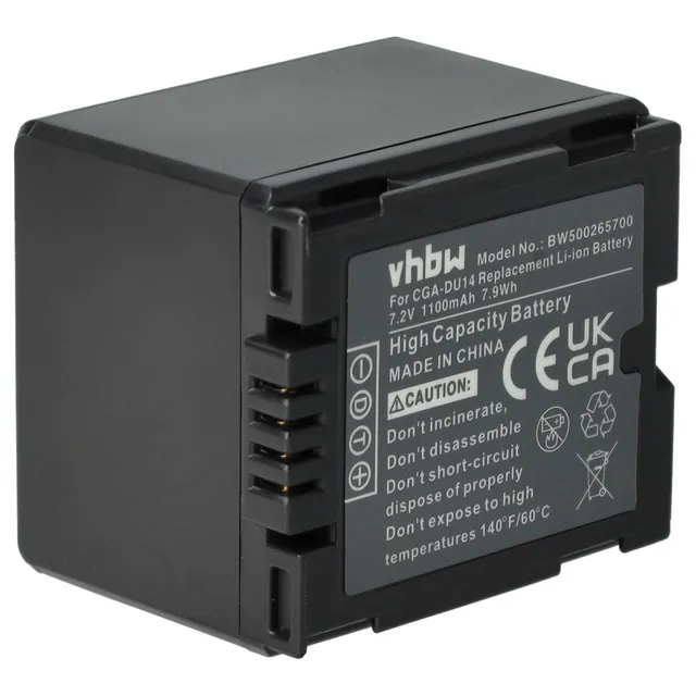 vhbw DZ-MV350E batteria fotocamera Hitachi 1100 mAh 7,2 V