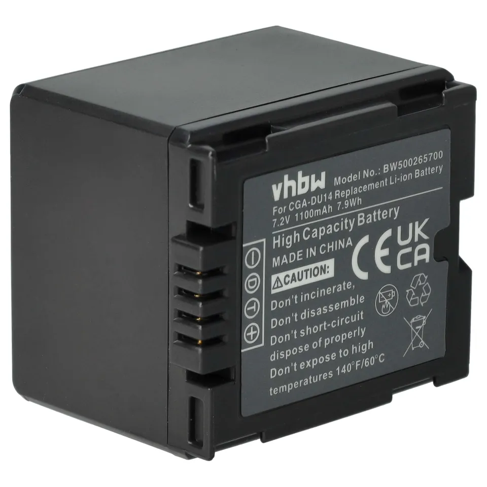 vhbw DZ-MV350E batteria fotocamera Hitachi 1100 mAh 7,2 V