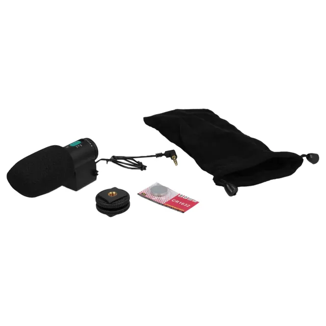 vhbw Microfono stereo fotocamera Panasonic Lumix jack 3,5mm nero