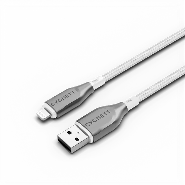 Cygnett Armoured Cavo Lightning a USB-A 1 m Bianco 12W
