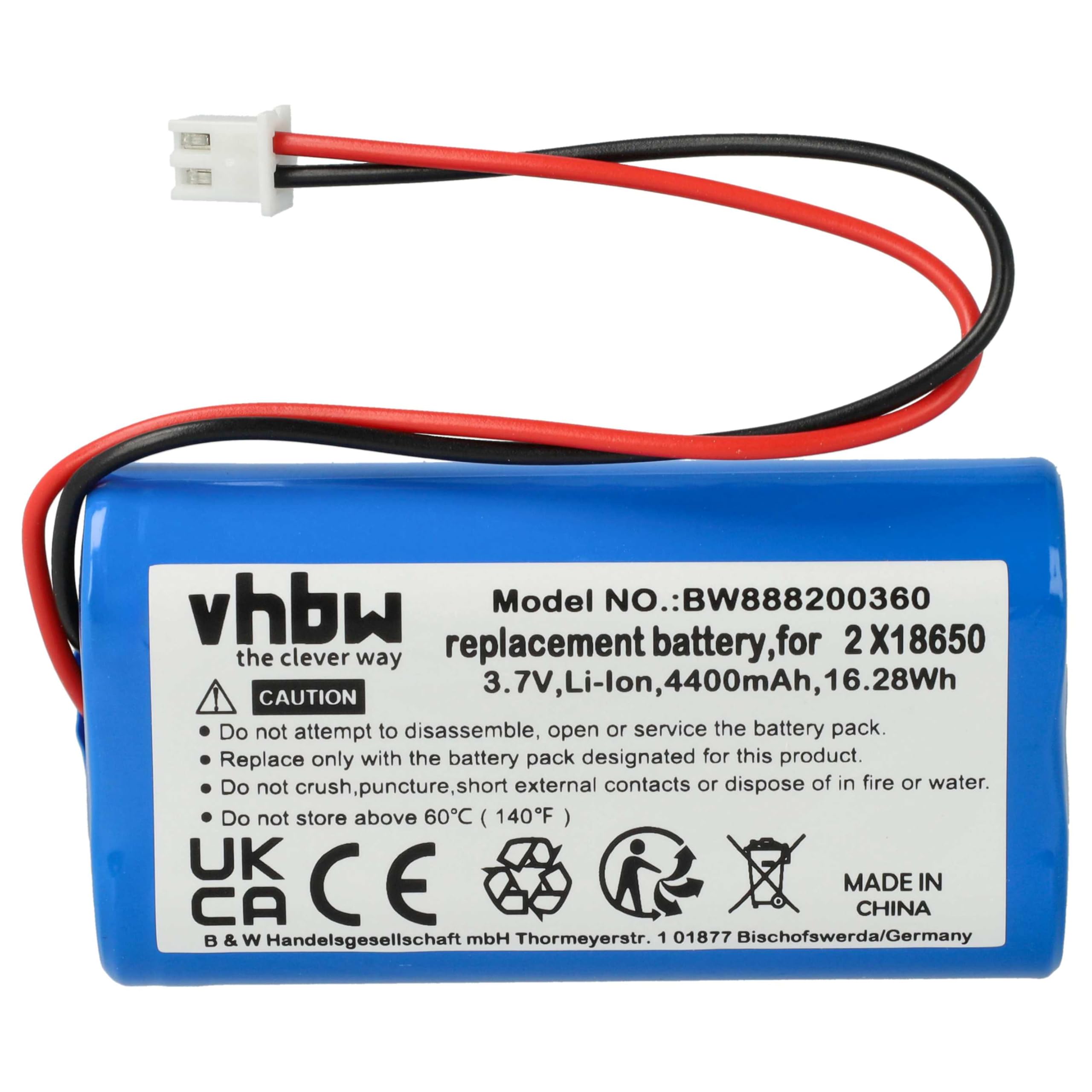 vhbw batteria lampada Zafferano Poldina 4400mAh 5 pezzi