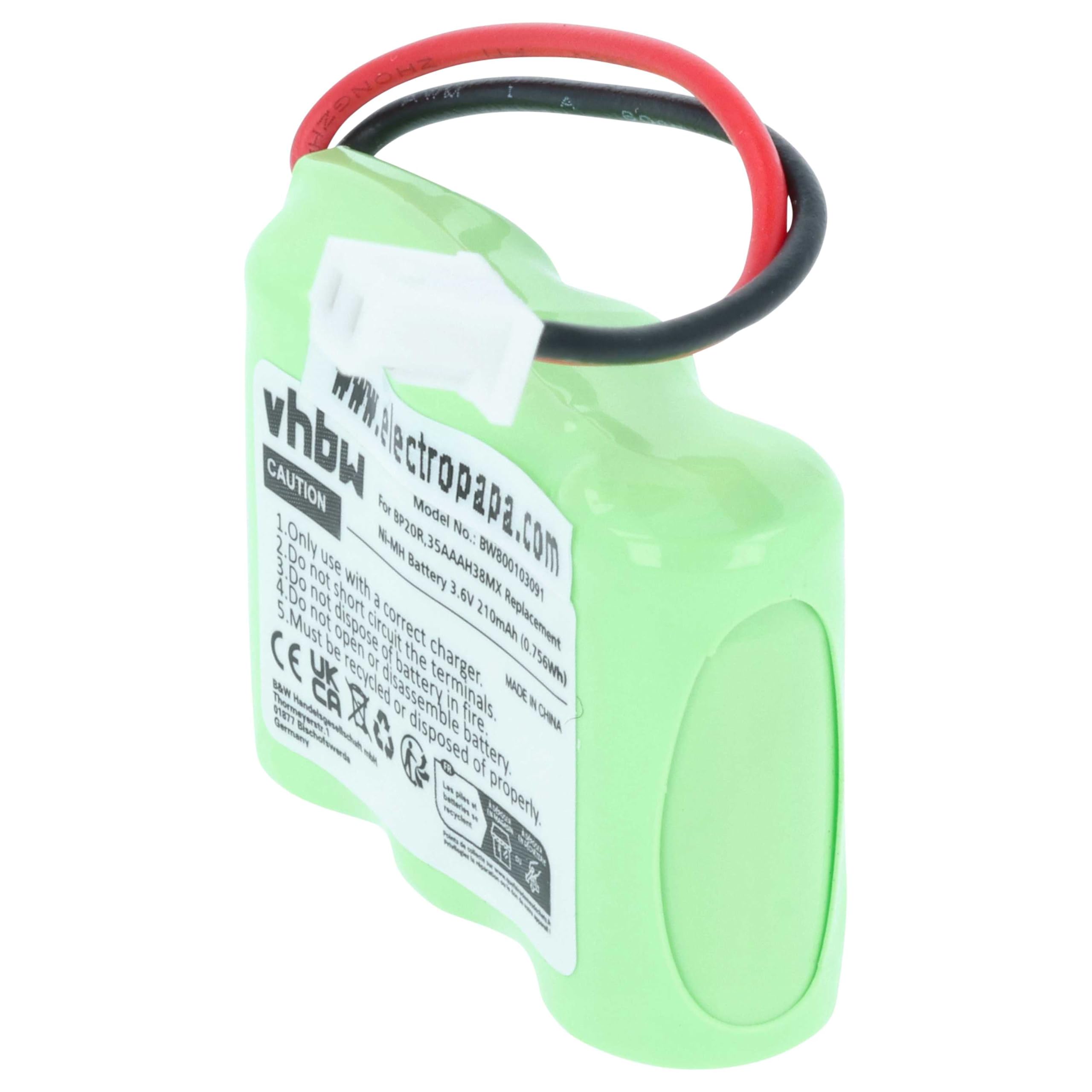 vhbw Batteria Collare Dogtra 3,6V 210mAh NiMH 1 Pezzo