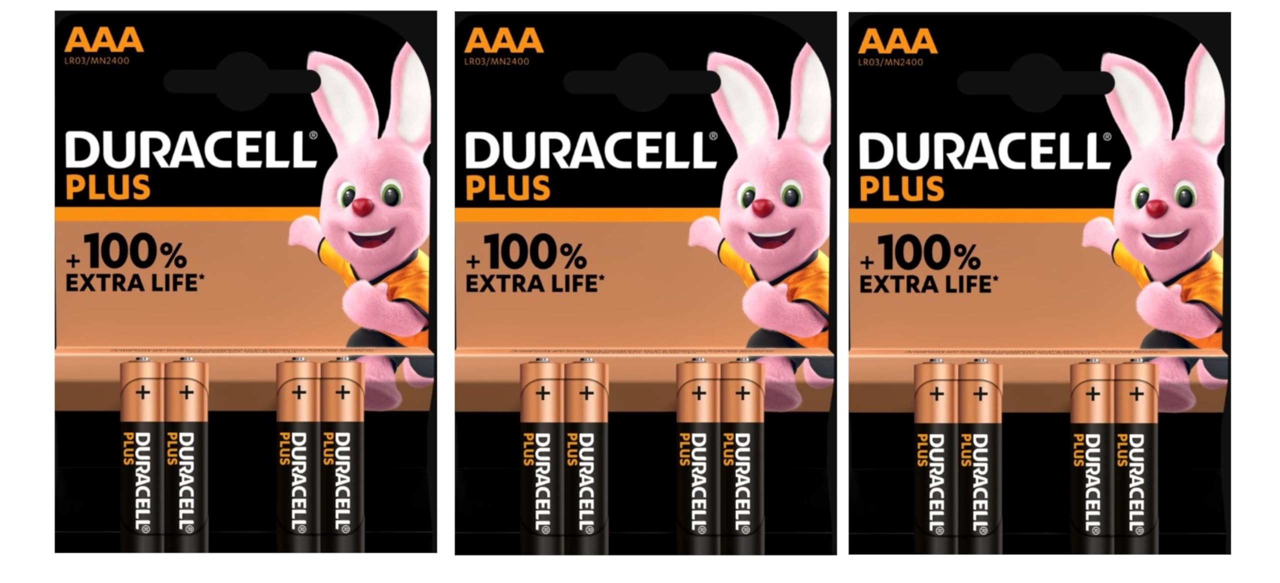 Duracell Plus pile AAA alcaline 12 pezzi lunga durata