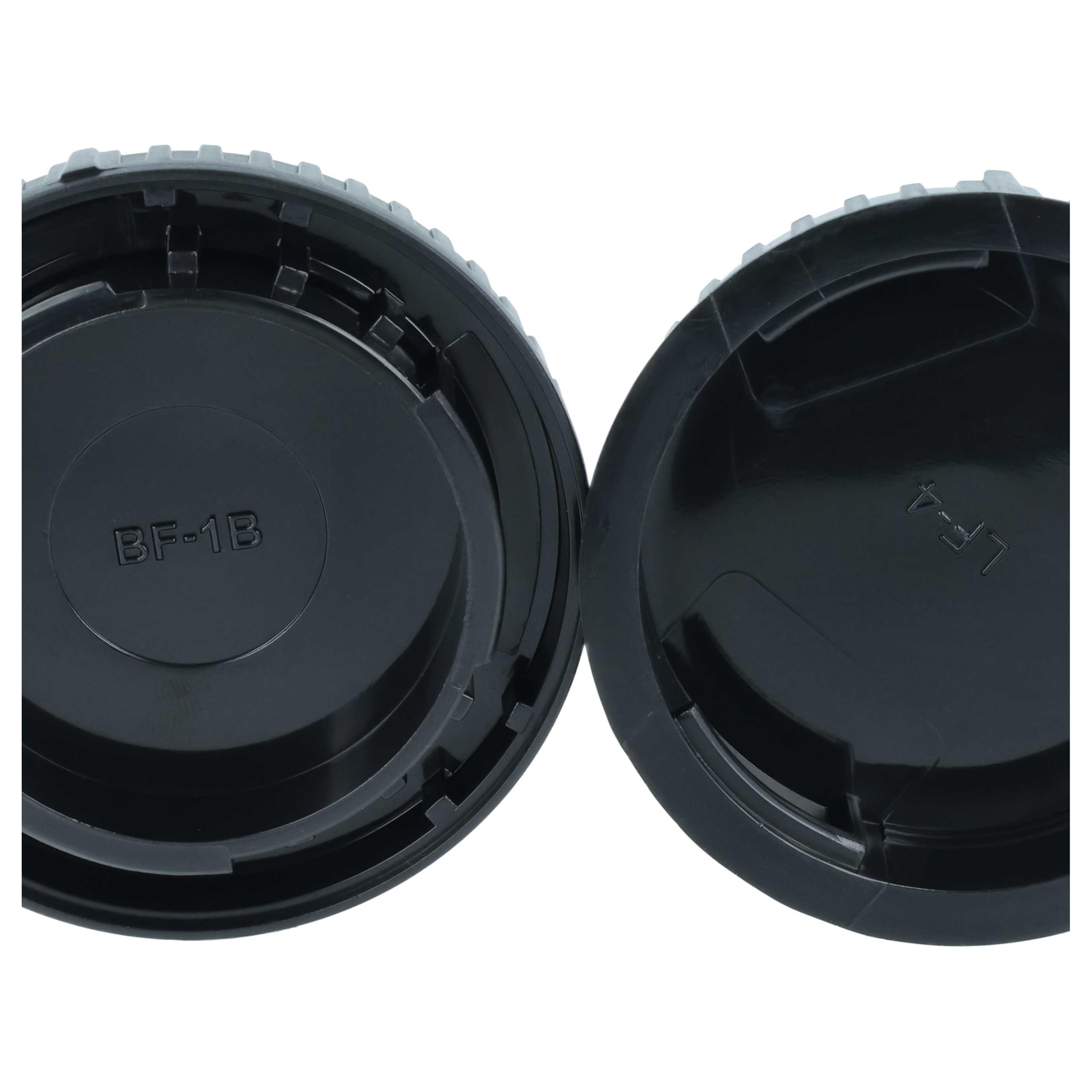 vhbw Set tappi F Nikon copriobiettivo nero 2 pezzi