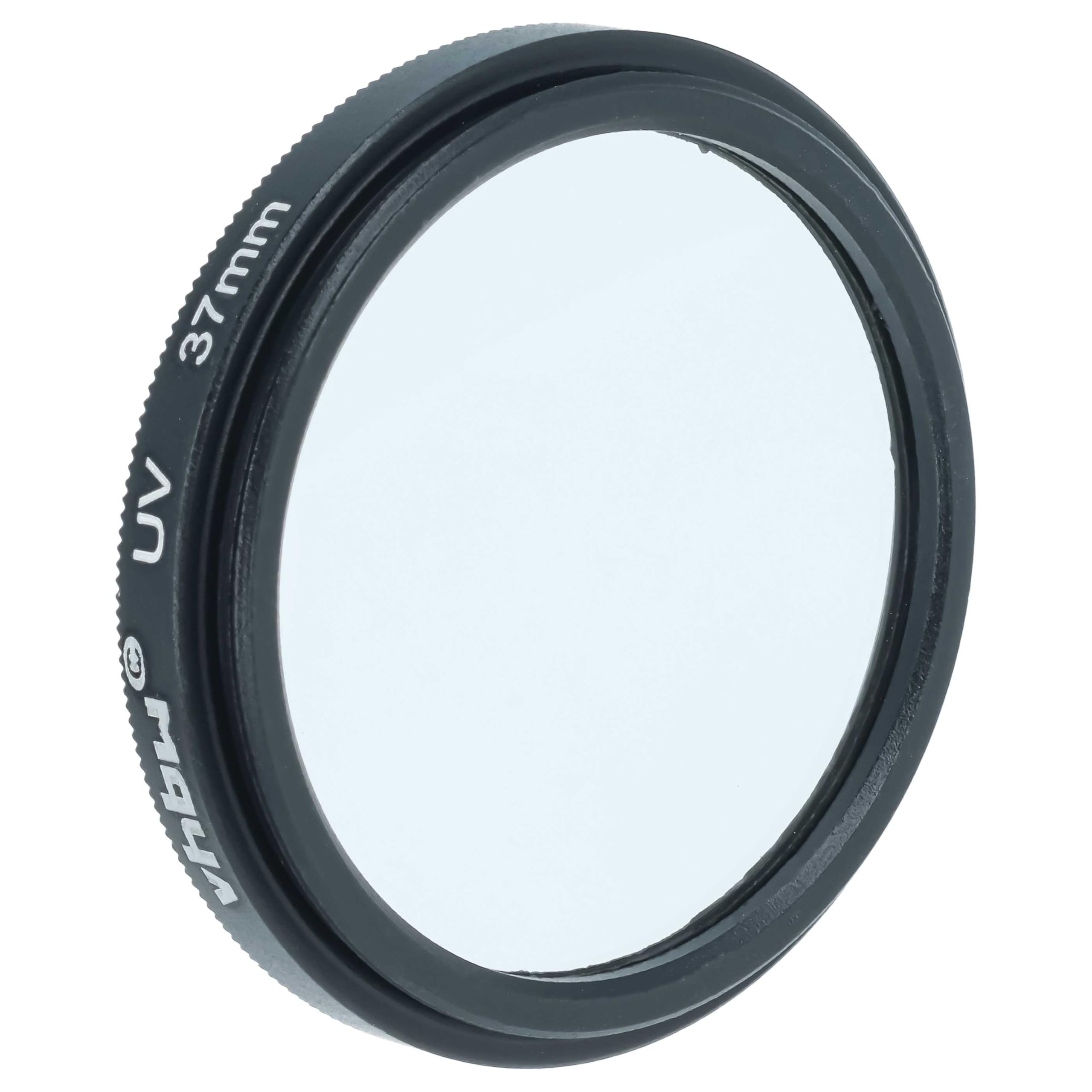 vhbw Filtro UV 37mm per Obiettivi Filettati Nero Vetro
