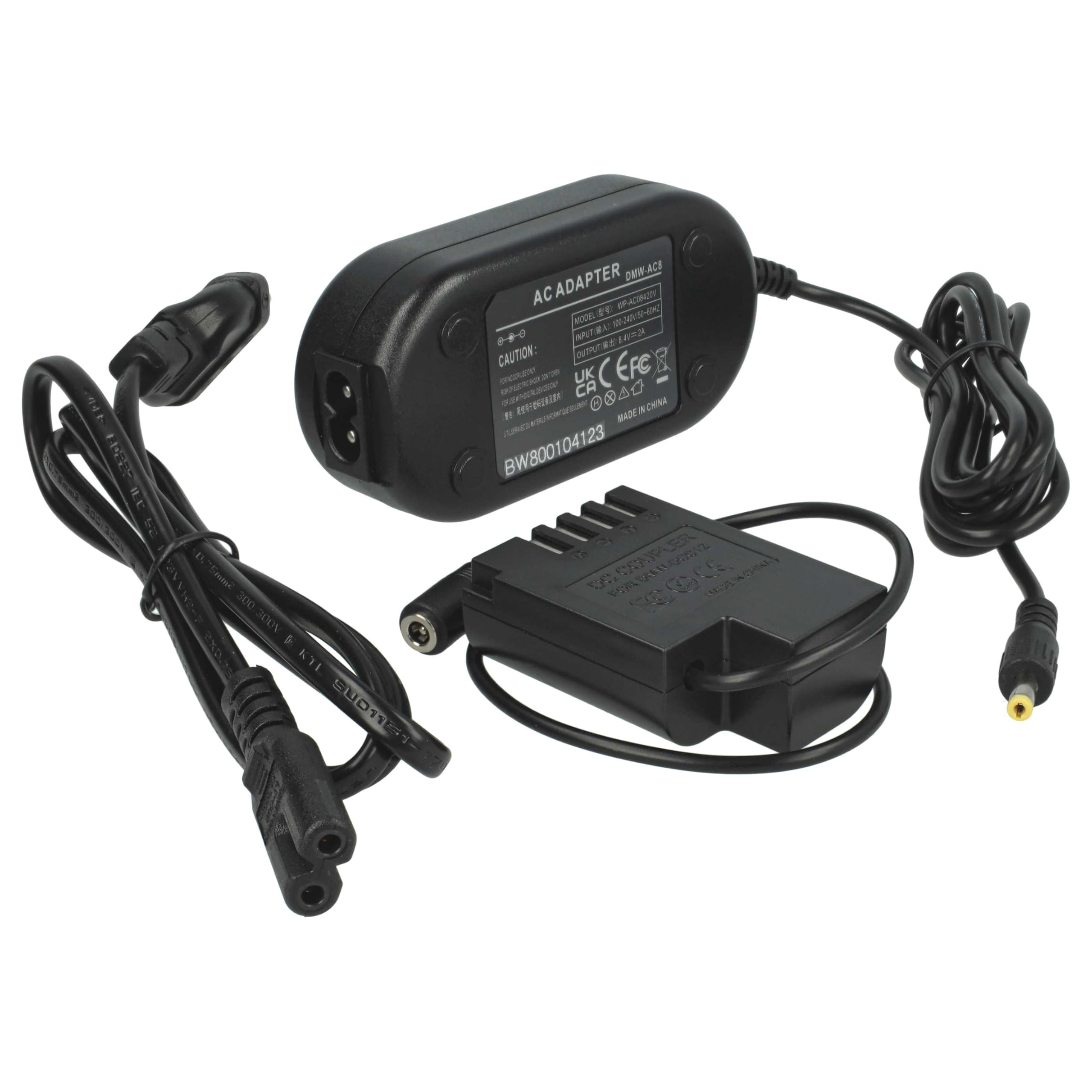 vhbw Alimentatore Fotocamera Panasonic Lumix GH3 GH4 2m
