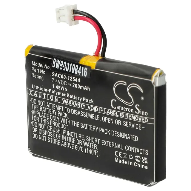 vhbw SAC00-12544 batteria collare cani 200 mAh Li-Poly