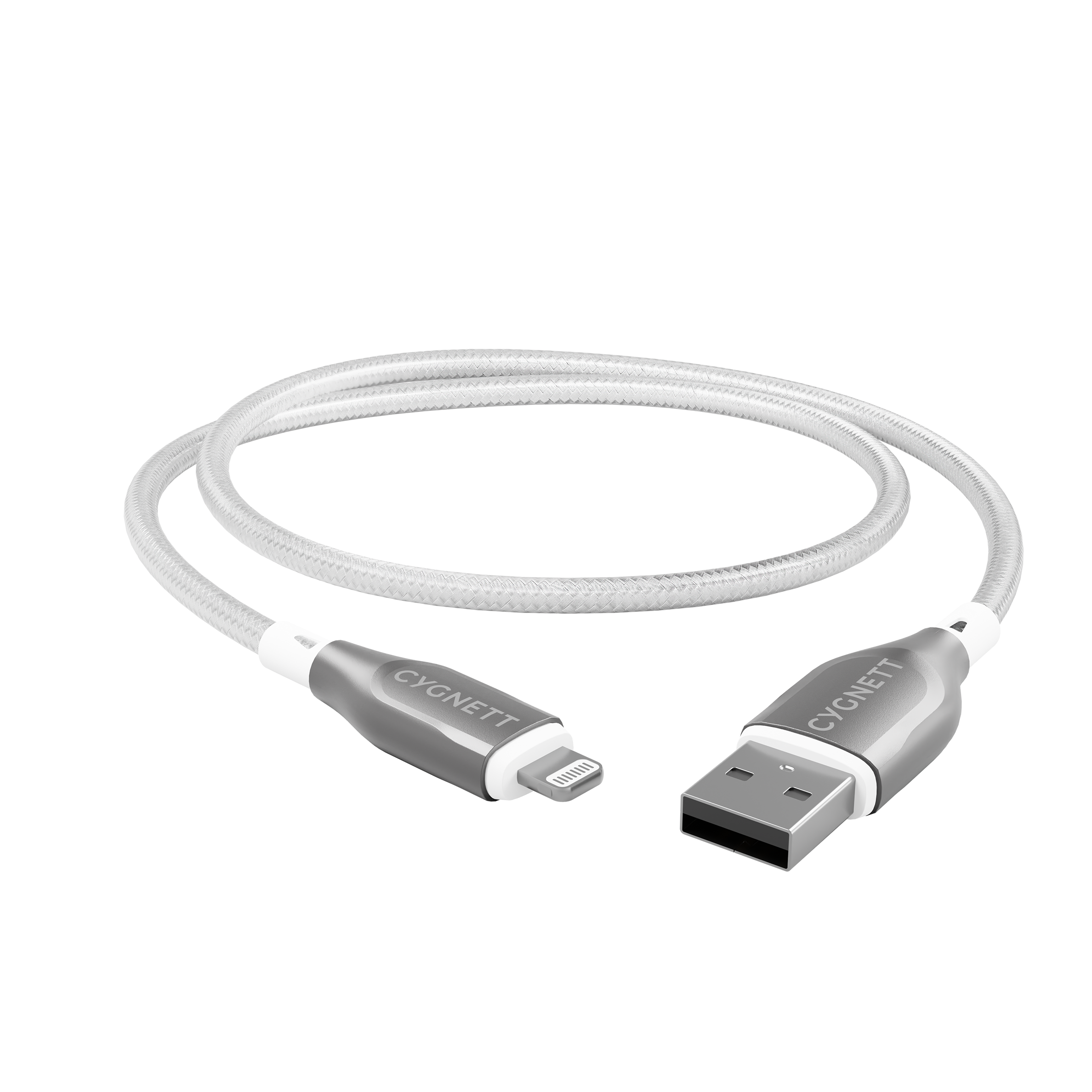 Cygnett Armoured Cavo Lightning a USB-A 1 m Bianco 12W