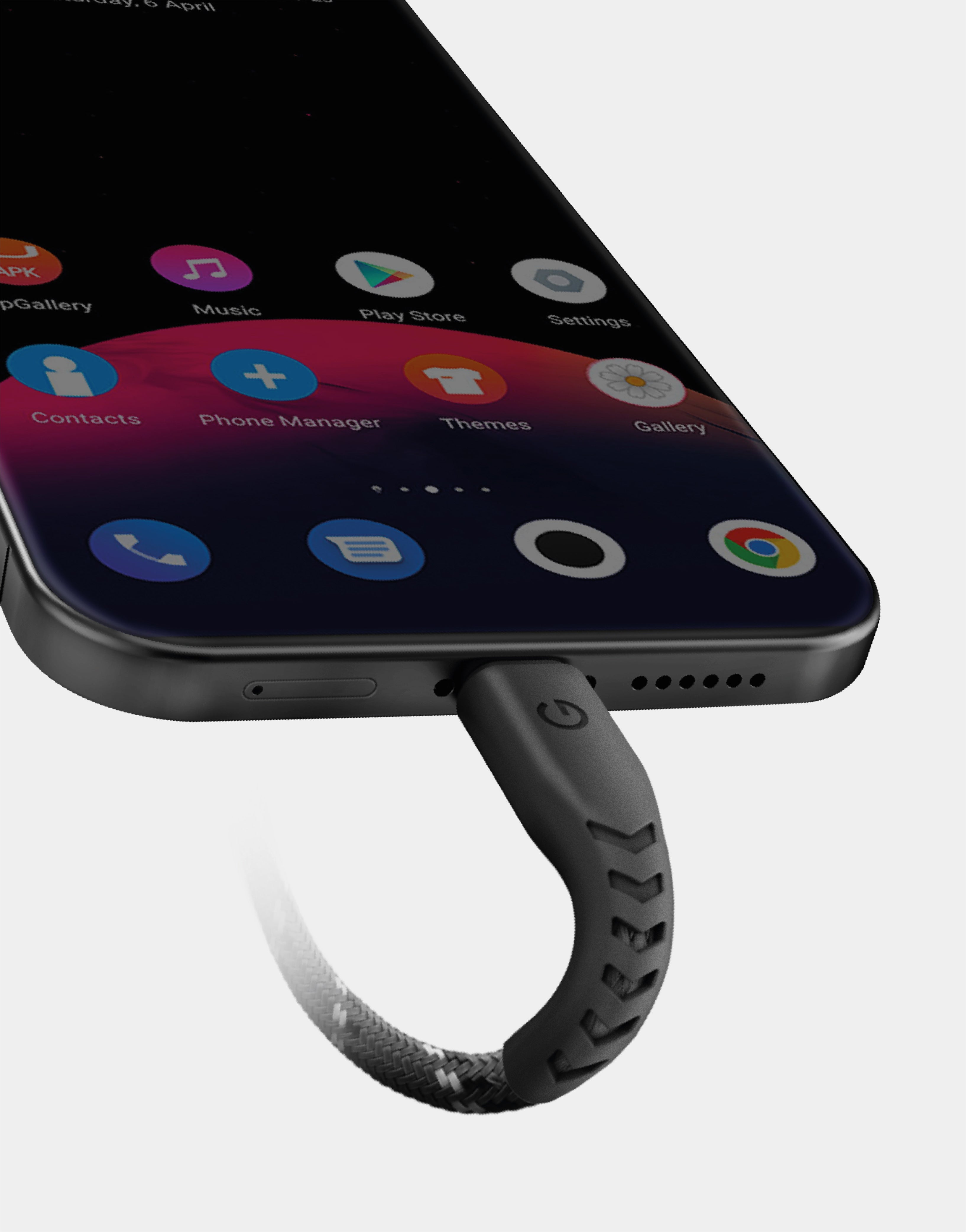 Energea NyloFlex cavo USB-C a USB-A 1,5m Nero ricarica rapida
