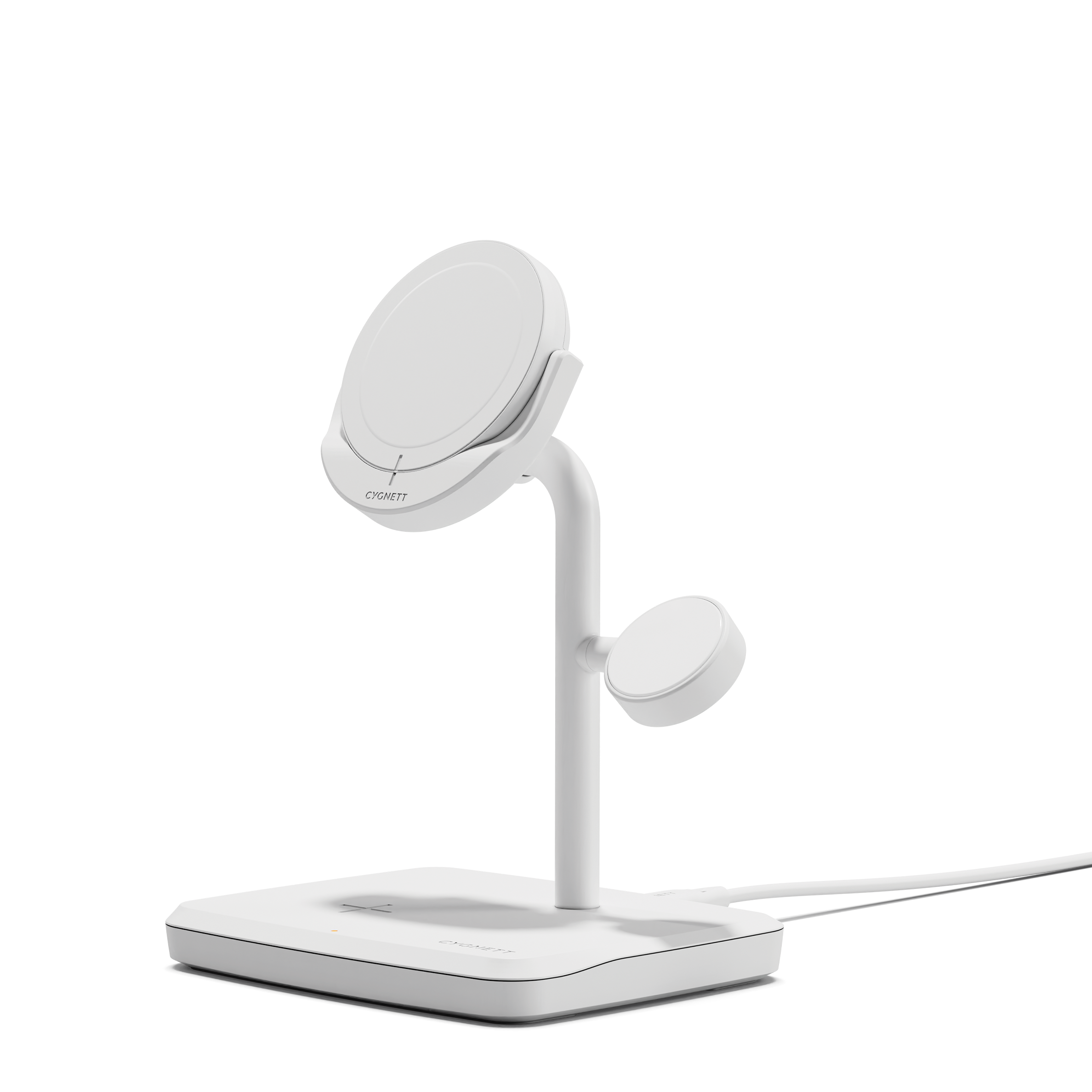Cygnett ChargeBase Caricabatterie Wireless 3-in-1 15W Bianco
