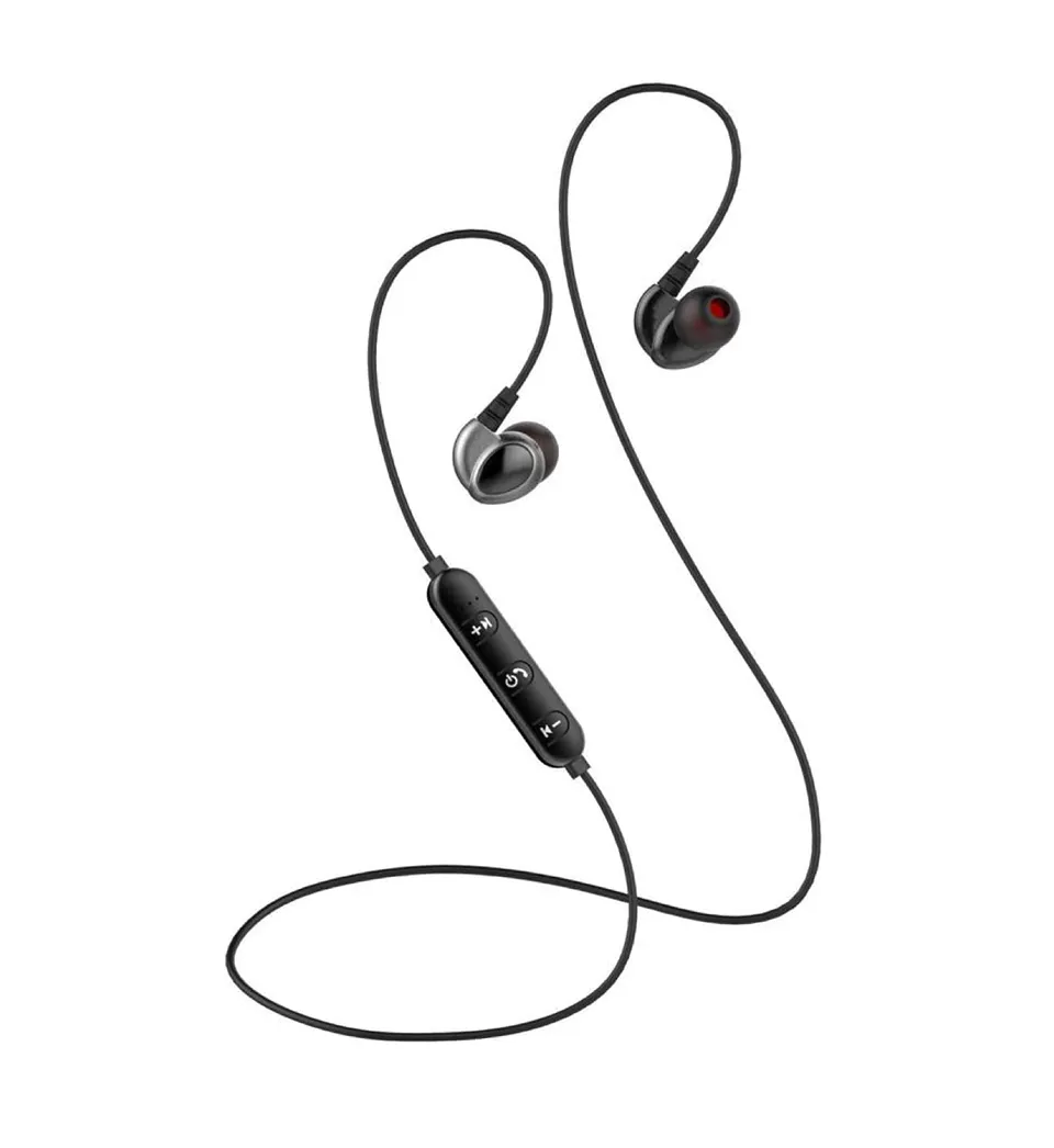 Leicke Cuffie Bluetooth 5.0 in-ear IPX6 sport nere
