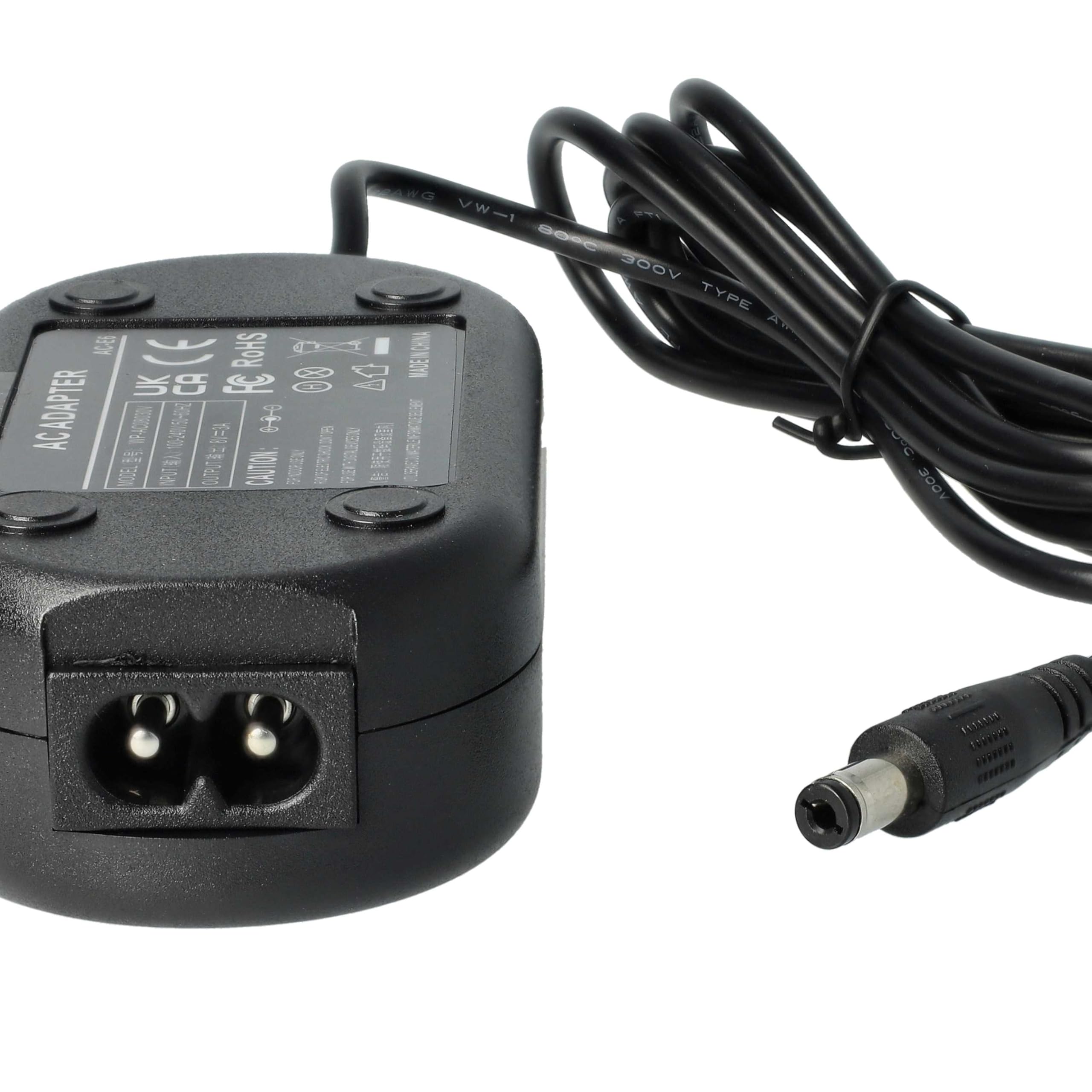 vhbw Alimentatore ACK-E6 + DR-E6 Fotocamera Canon 2m Nero