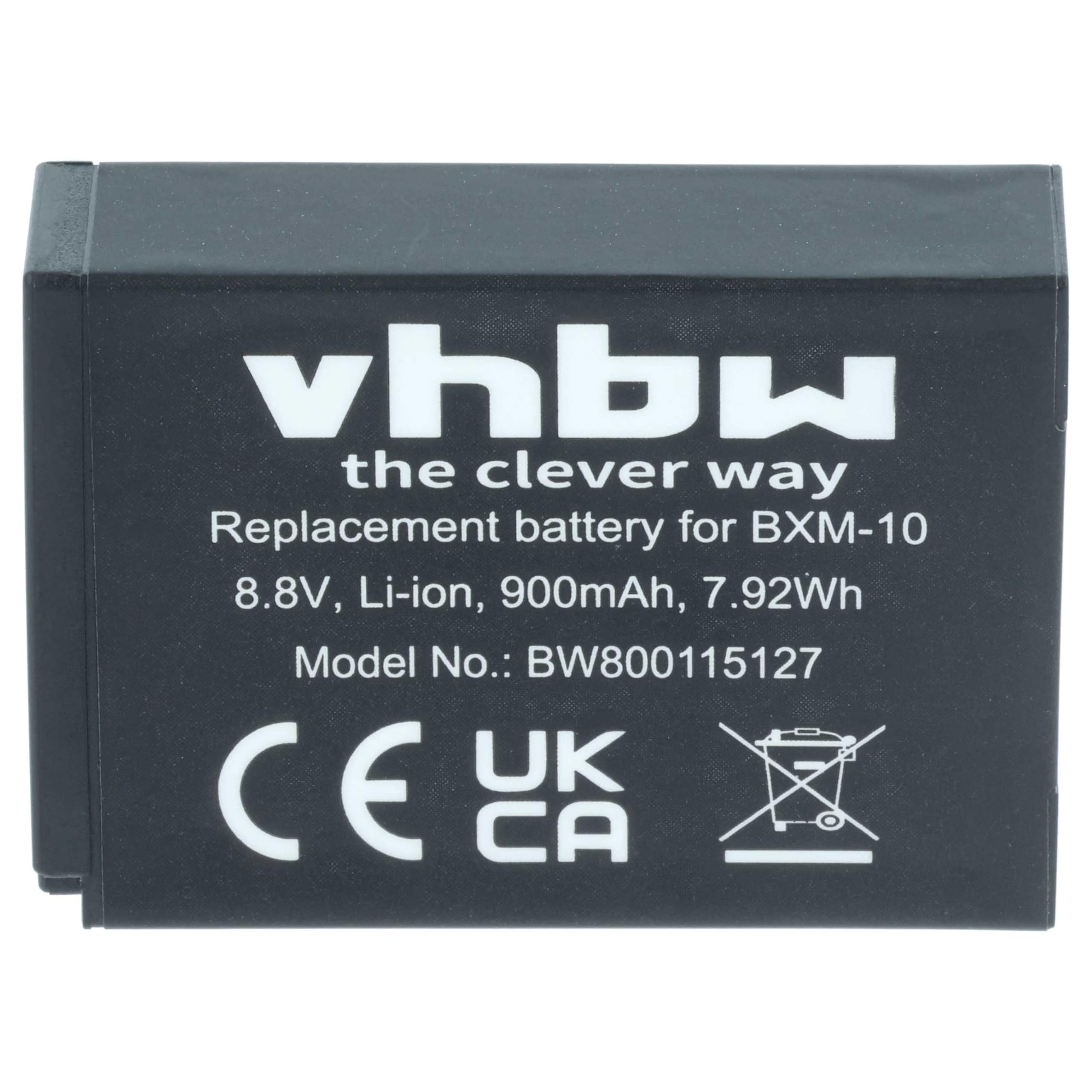 vhbw BXM-10 batteria fotocamera 1x 900mAh per Yi M1