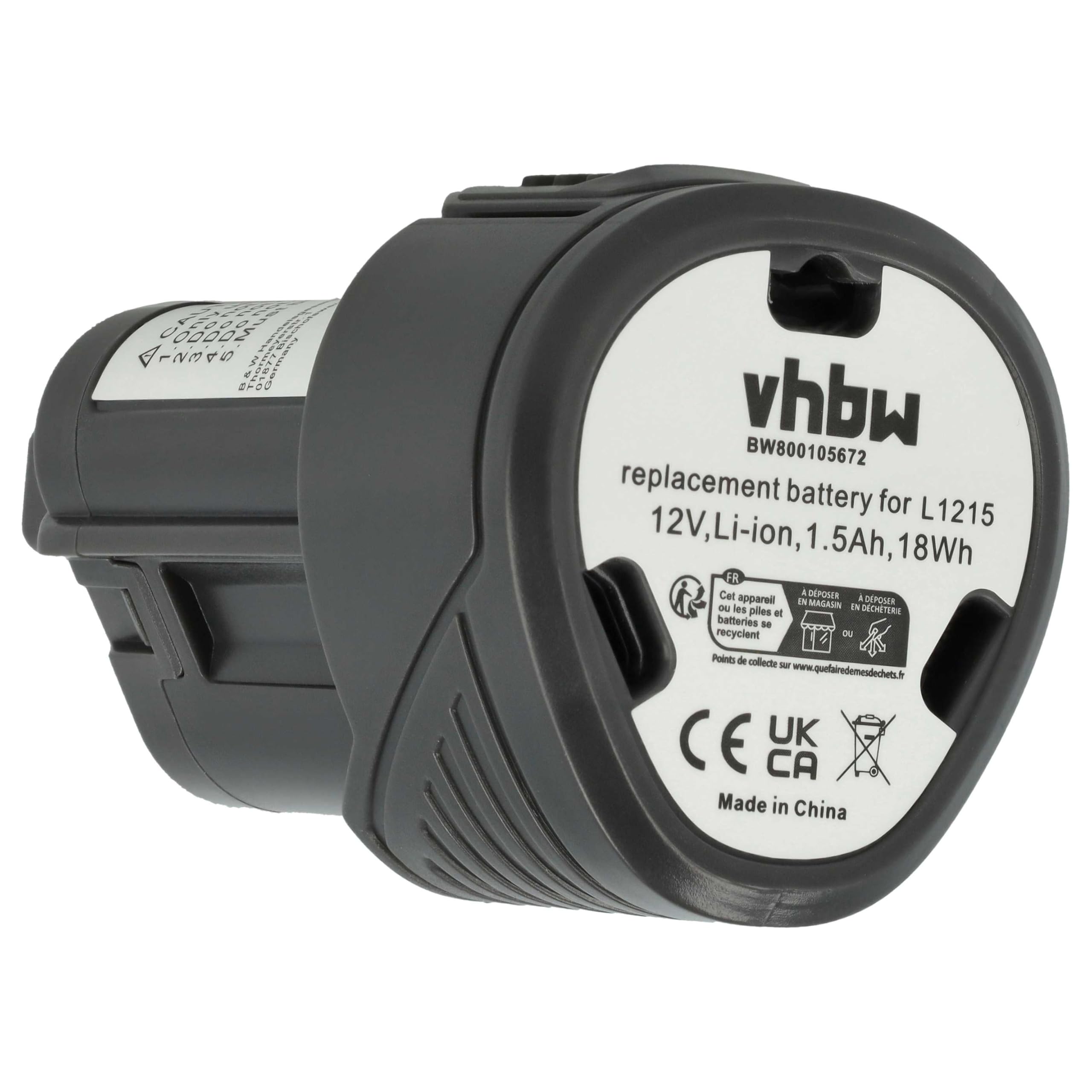 vhbw 2 Batterie per AEG BLL12C 12V 1500mAh Li-Ion