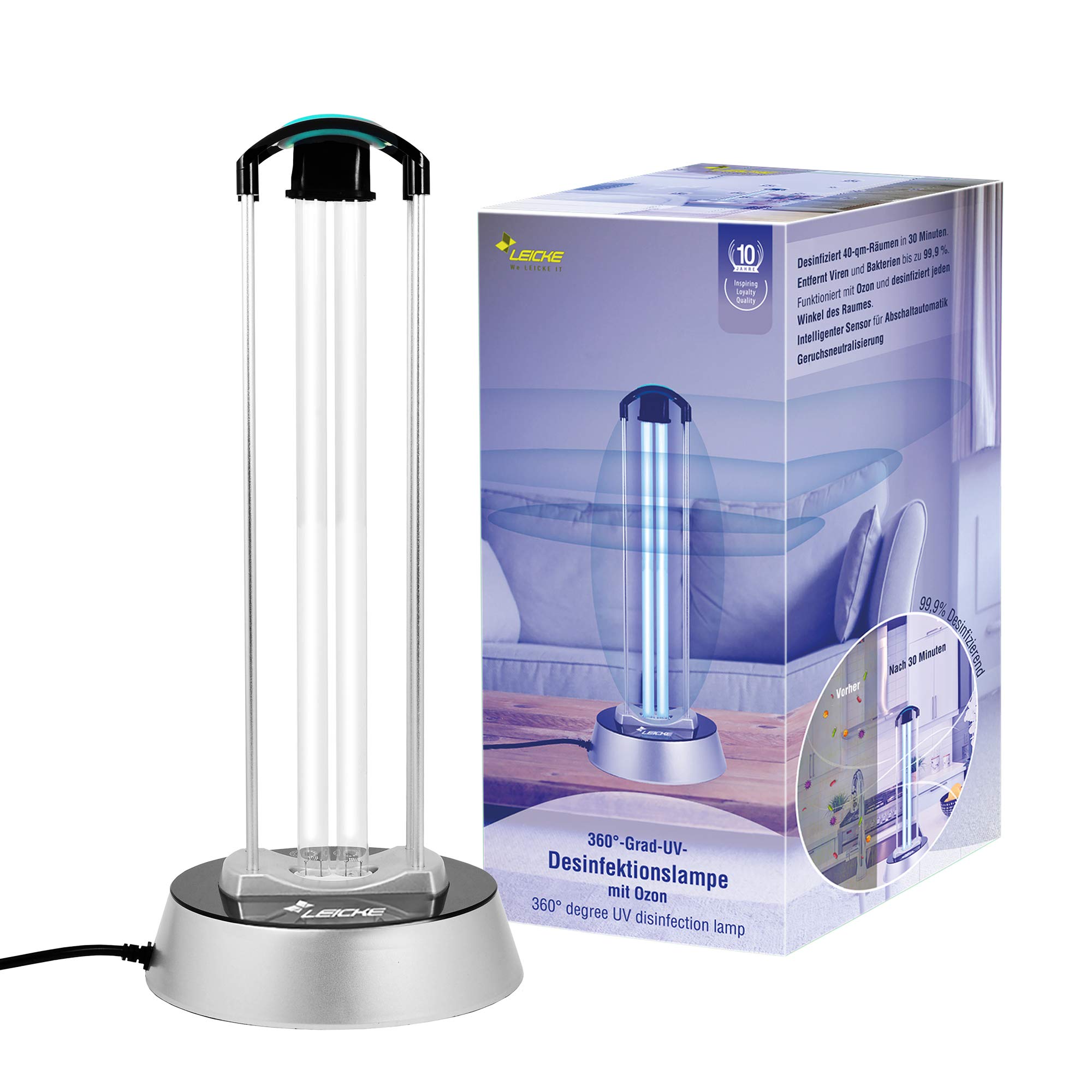 Leicke Lampada UV germicida ozono con telecomando