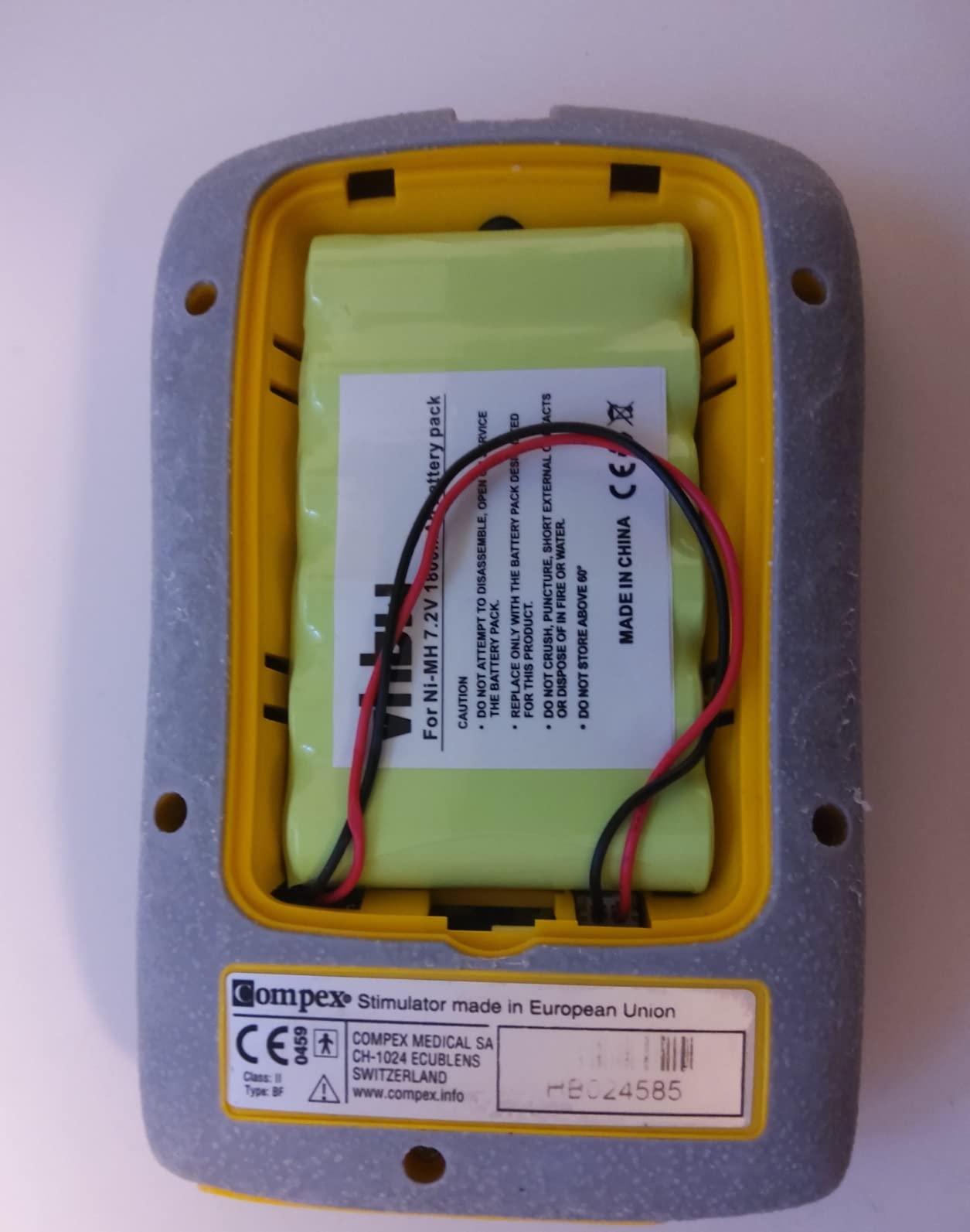 vhbw 1800mAh 7,2V batteria 1 pezzo per Compex