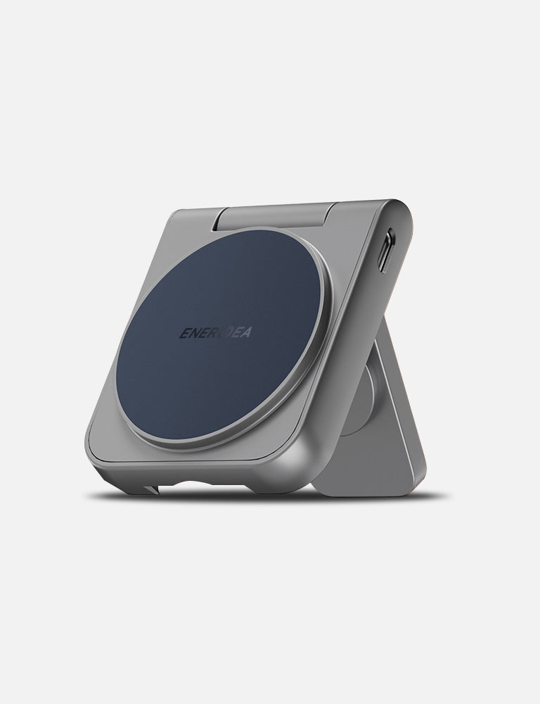 Energea MagDuo caricatore wireless 2 in 1 Gunmetal Qi2