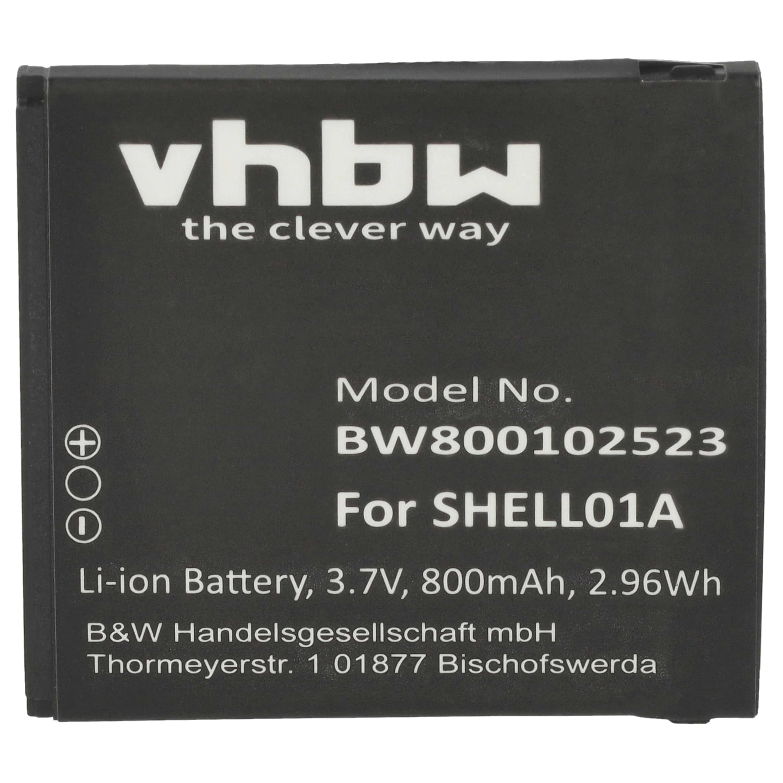 vhbw Batteria Smartphone SHELL01A 800mAh per Doro