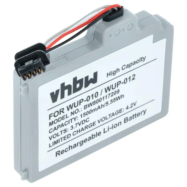 vhbw Batteria WUP-010 per Wii U Gamepad 1500mAh Li-Poly