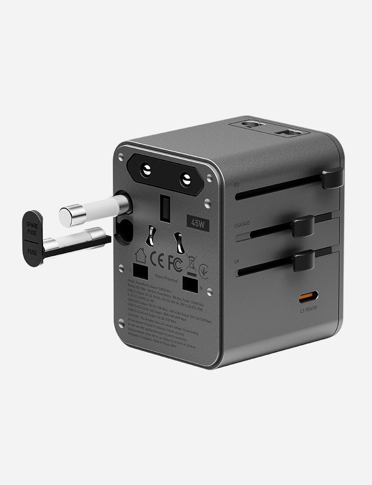 ENERGEA TravelWorld GaN45 Mini adattatore viaggio gunmetal 45W