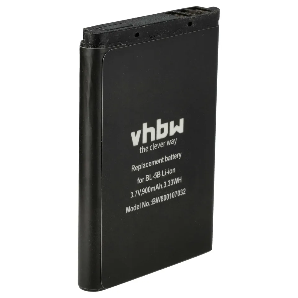 vhbw Batteria smartphone BL-5B 900mAh per Nokia