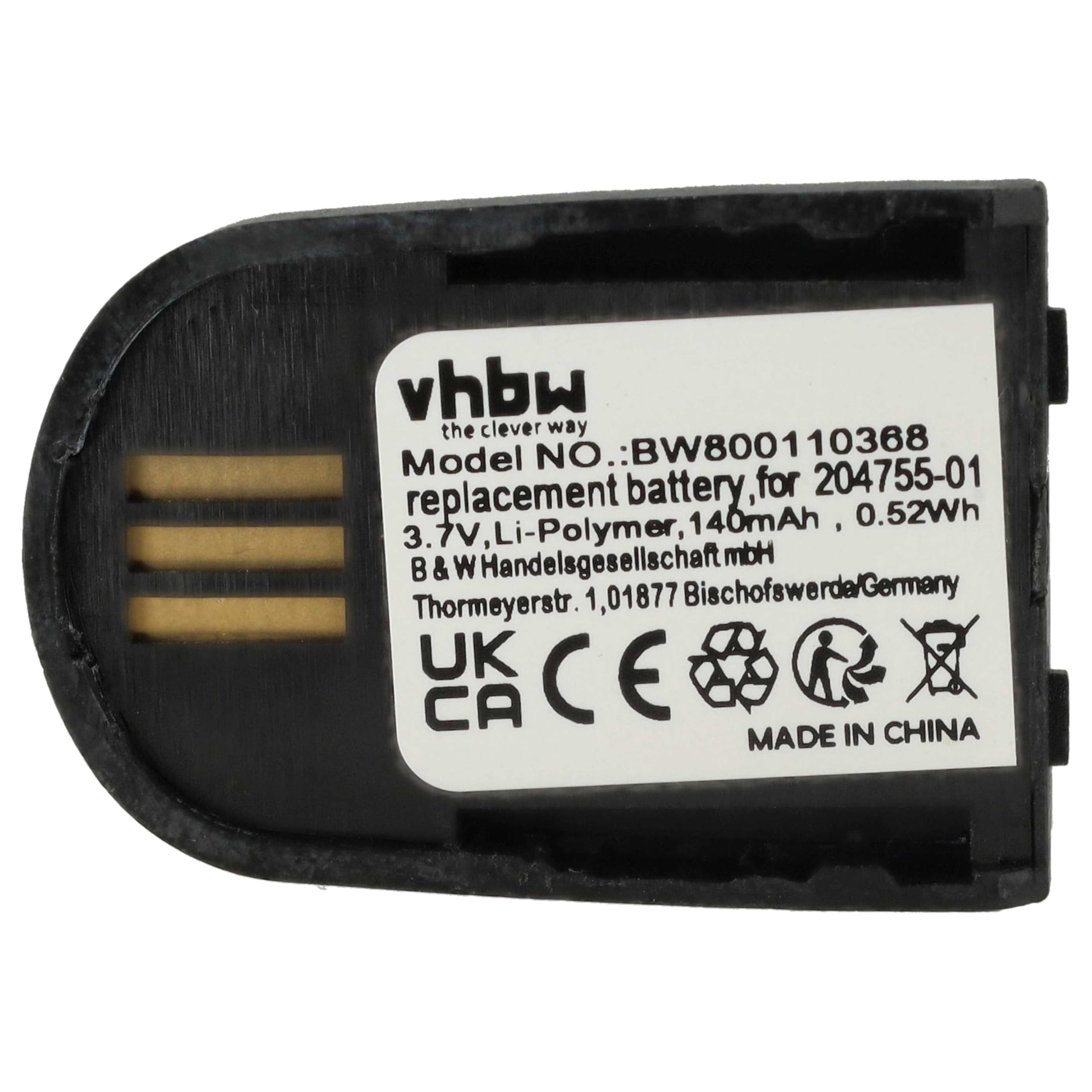 vhbw Batteria Cuffie Plantronics Savi WH500 140mAh Li-Poly