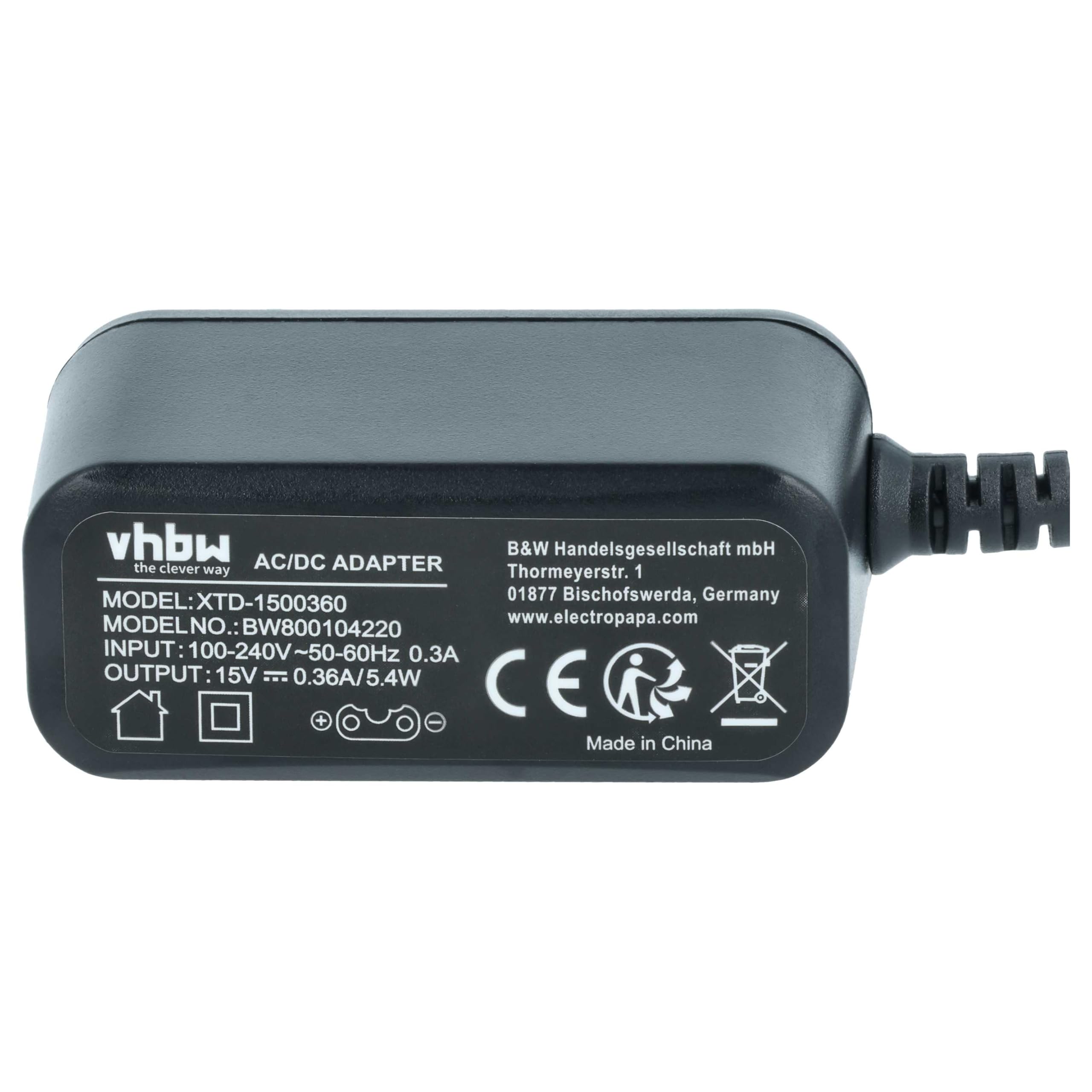vhbw HQ8505 caricabatterie rasoio Philips 15V 400mA