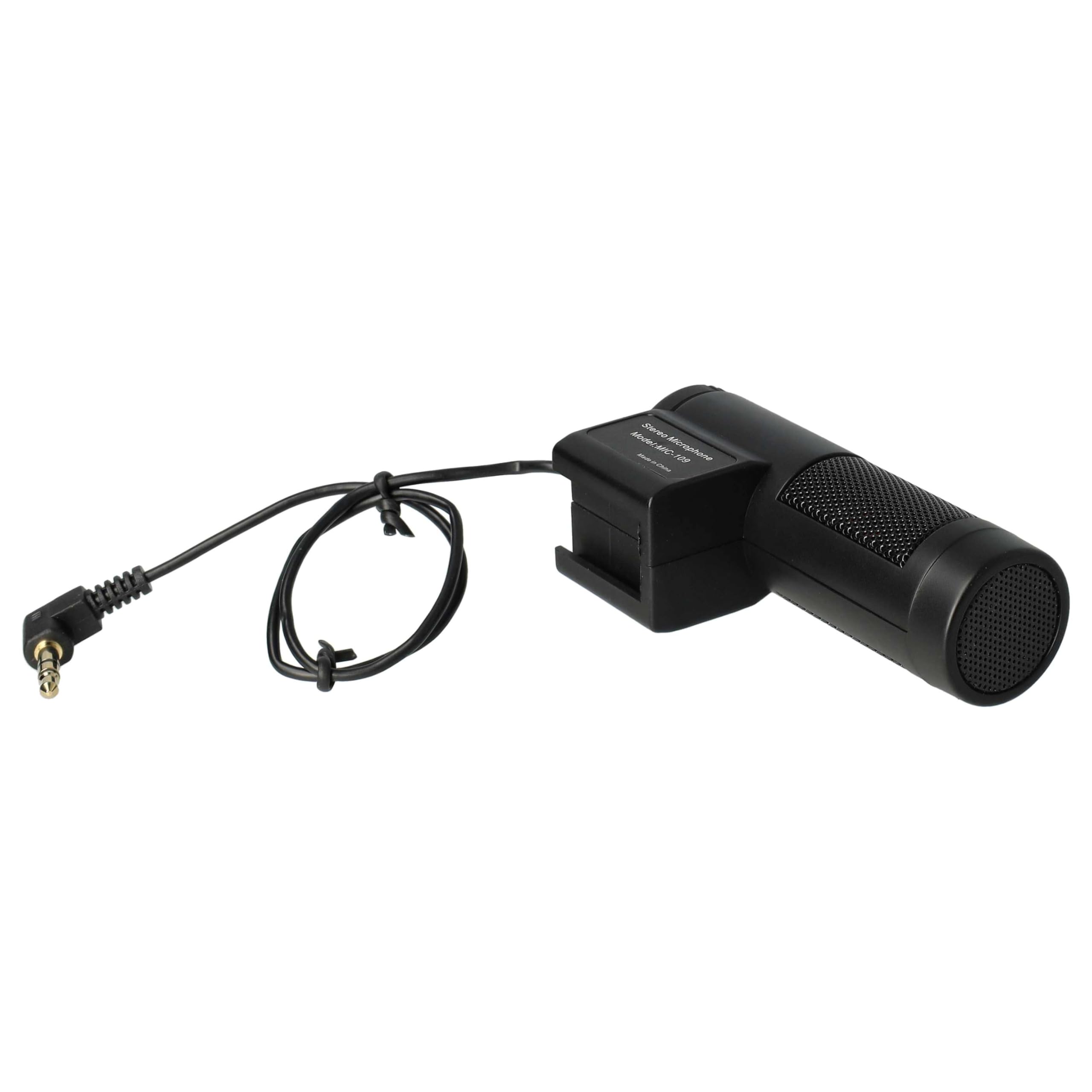 vhbw Microfono stereo fotocamera Panasonic Lumix jack 3,5mm nero