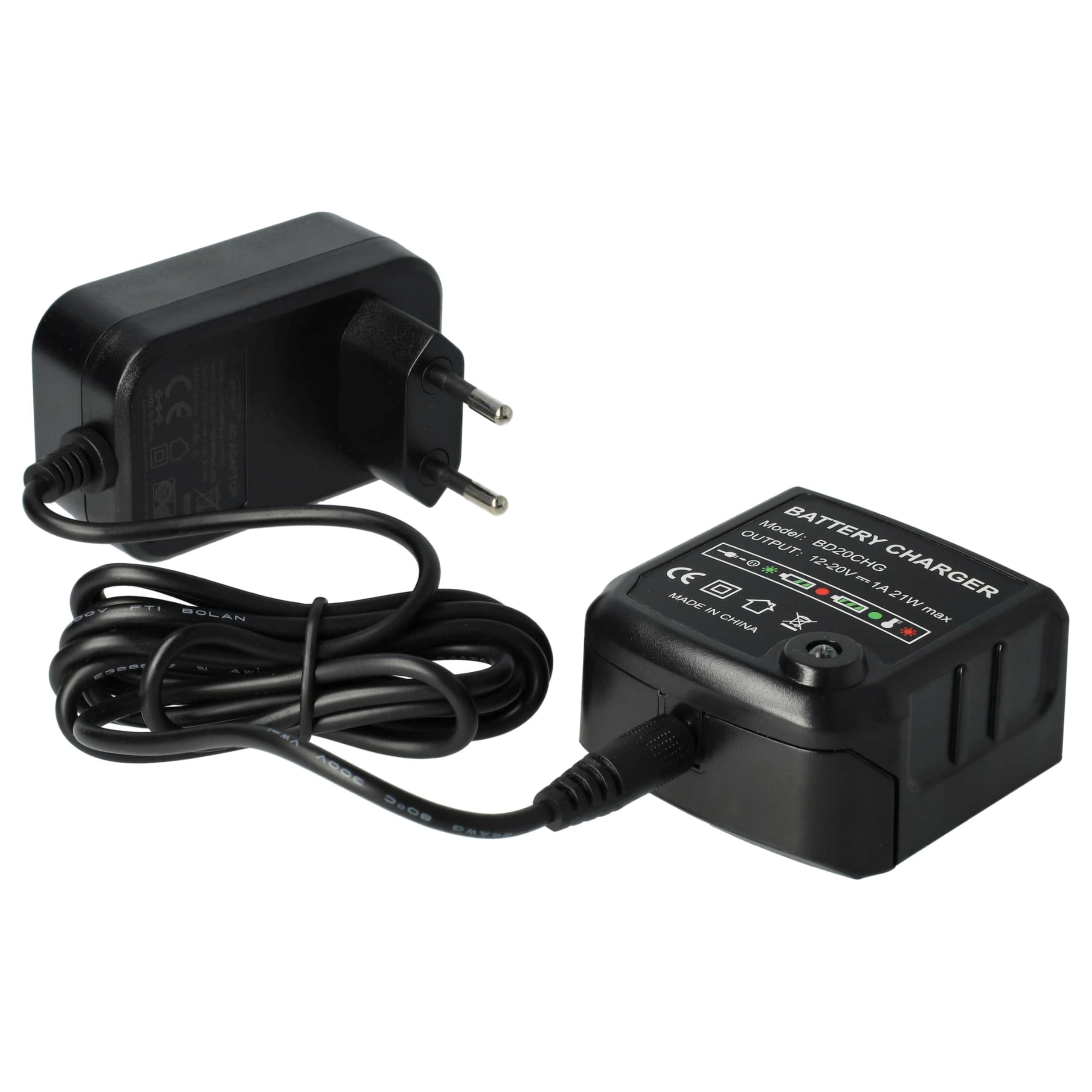 vhbw Caricabatterie Utensili 12-20V per Black & Decker Li-Ion
