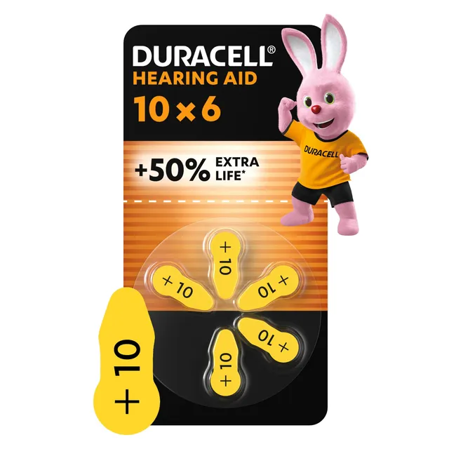 Duracell Batterie Apparecchi Acustici 10 PR70 6 pezzi