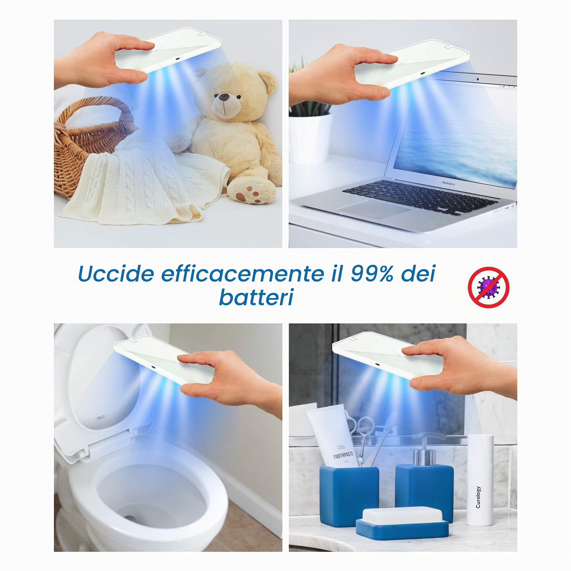 Leicke Sterilizzatore UV Smartphone con Ricarica Wireless