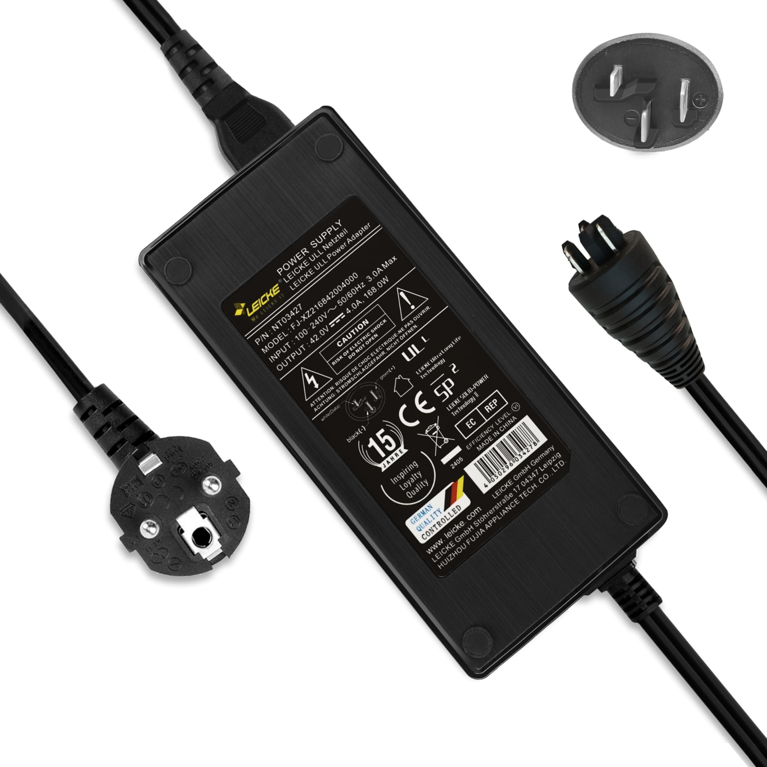 Leicke Caricabatterie E-Bike Bosch 36V 42V 4A Active Line