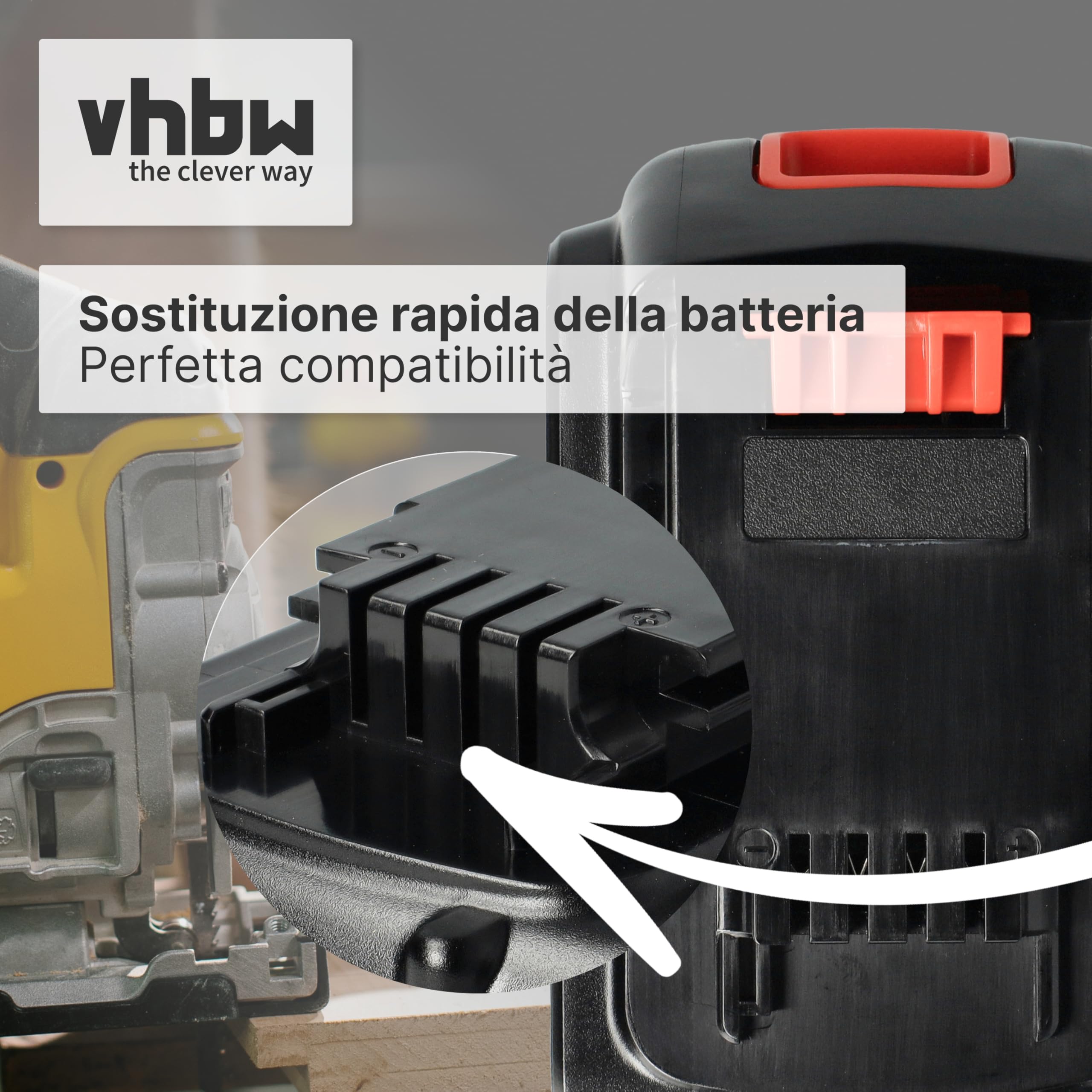 vhbw Batteria Utensili 18V 2000mAh per Black+Decker BL1318