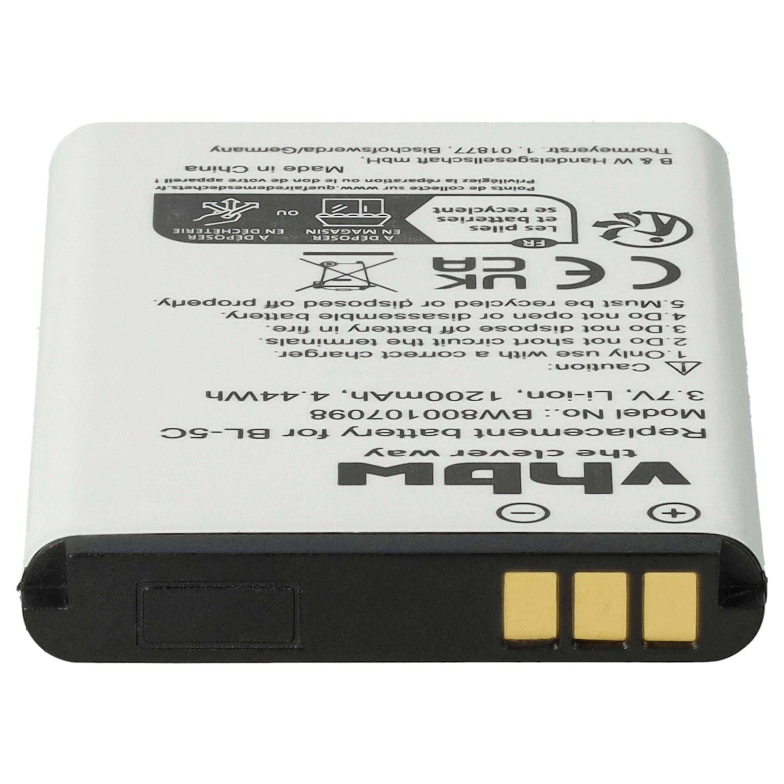 vhbw Batteria Primo 405 telefono 1200 mAh Li-Ion