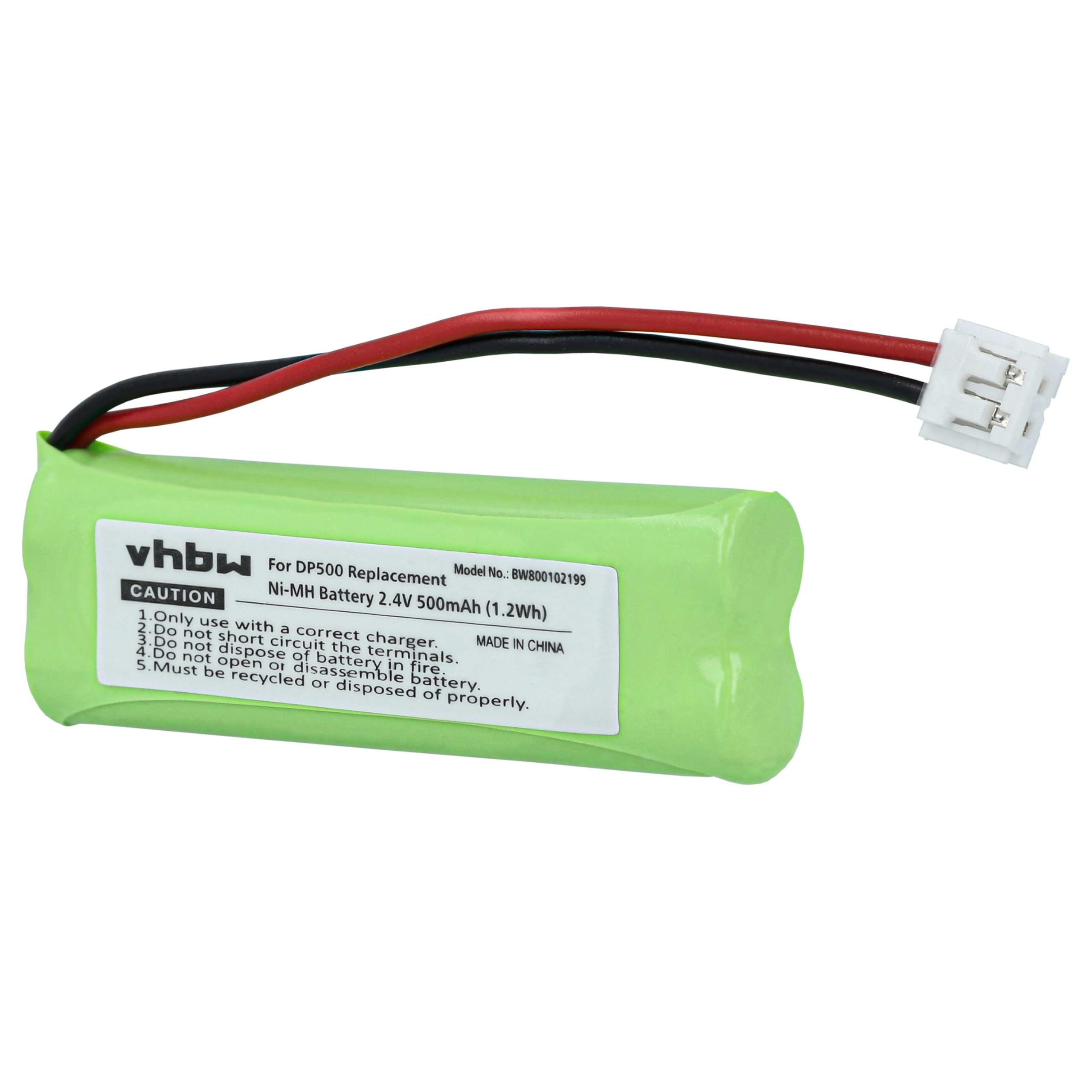 vhbw MD83242 batteria cordless Medion 500 mAh 2,4 V