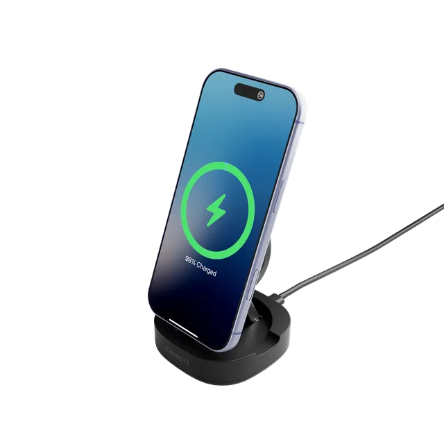 Cygnett ChargeBase Qi2 Caricatore Wireless Pieghevole 15W Nero