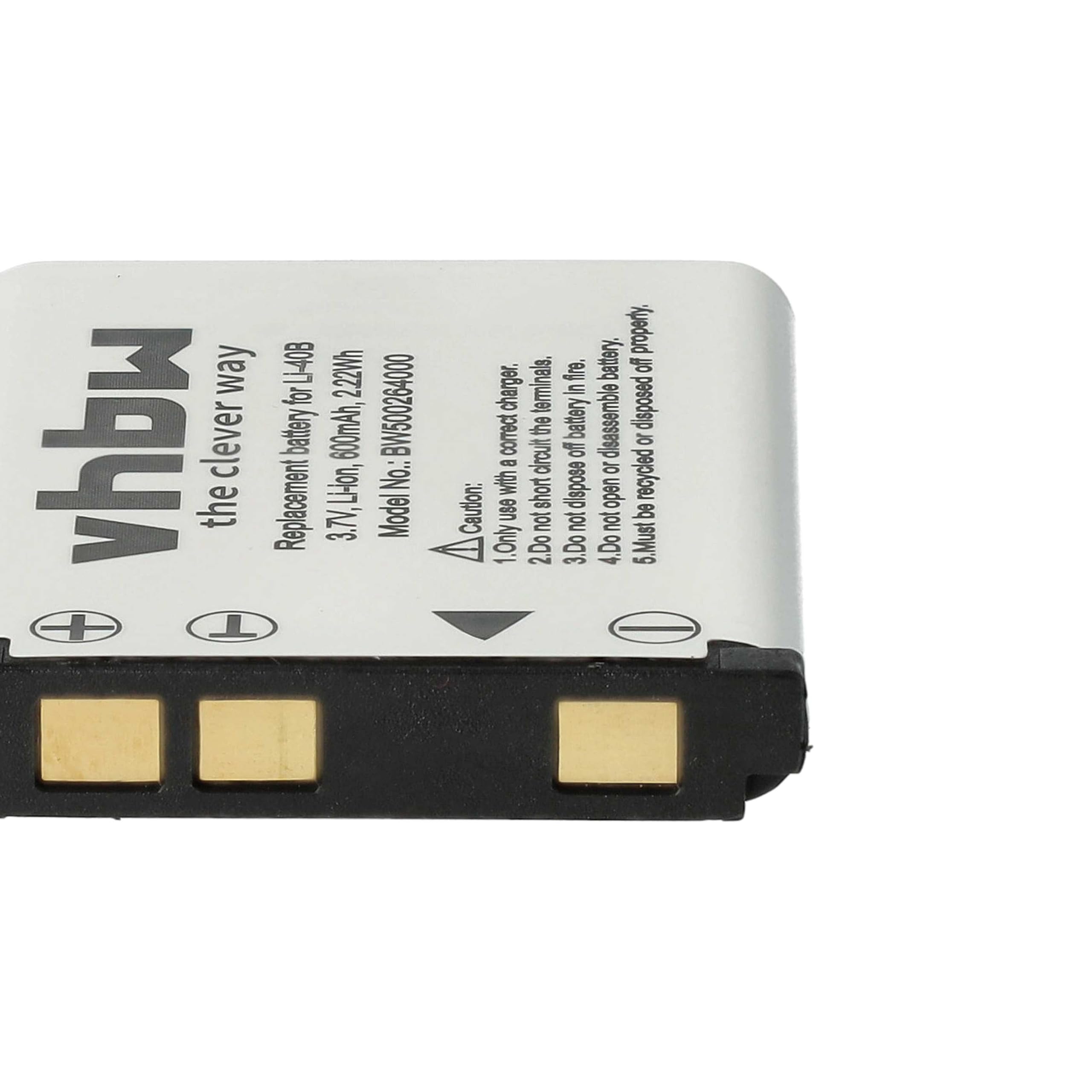 vhbw Batteria fotocamera per Casio NP-80 NP-82 500mAh Li-Ion