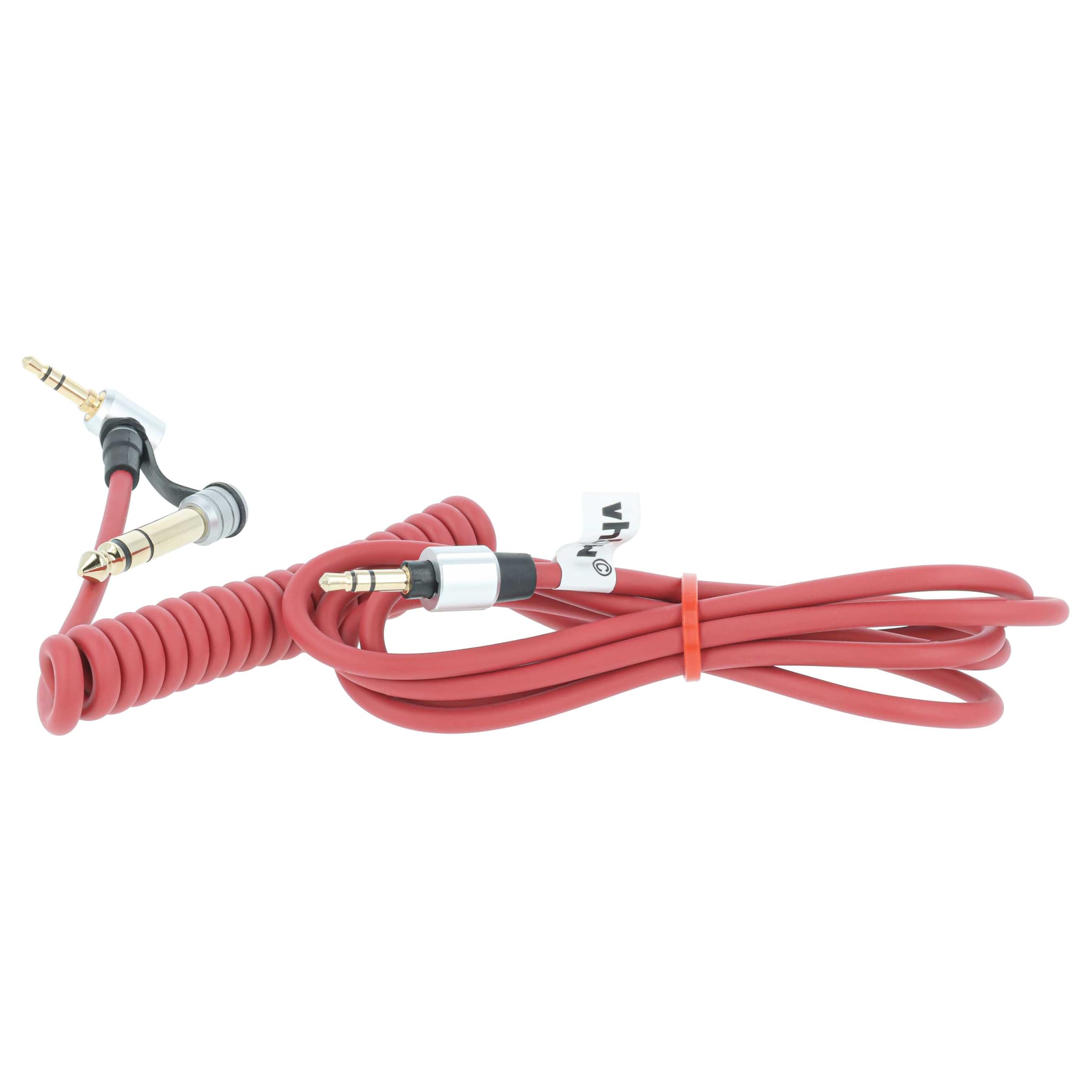 vhbw Cavo Audio AUX per Beats EP Jack 3,5mm Rosso 150cm