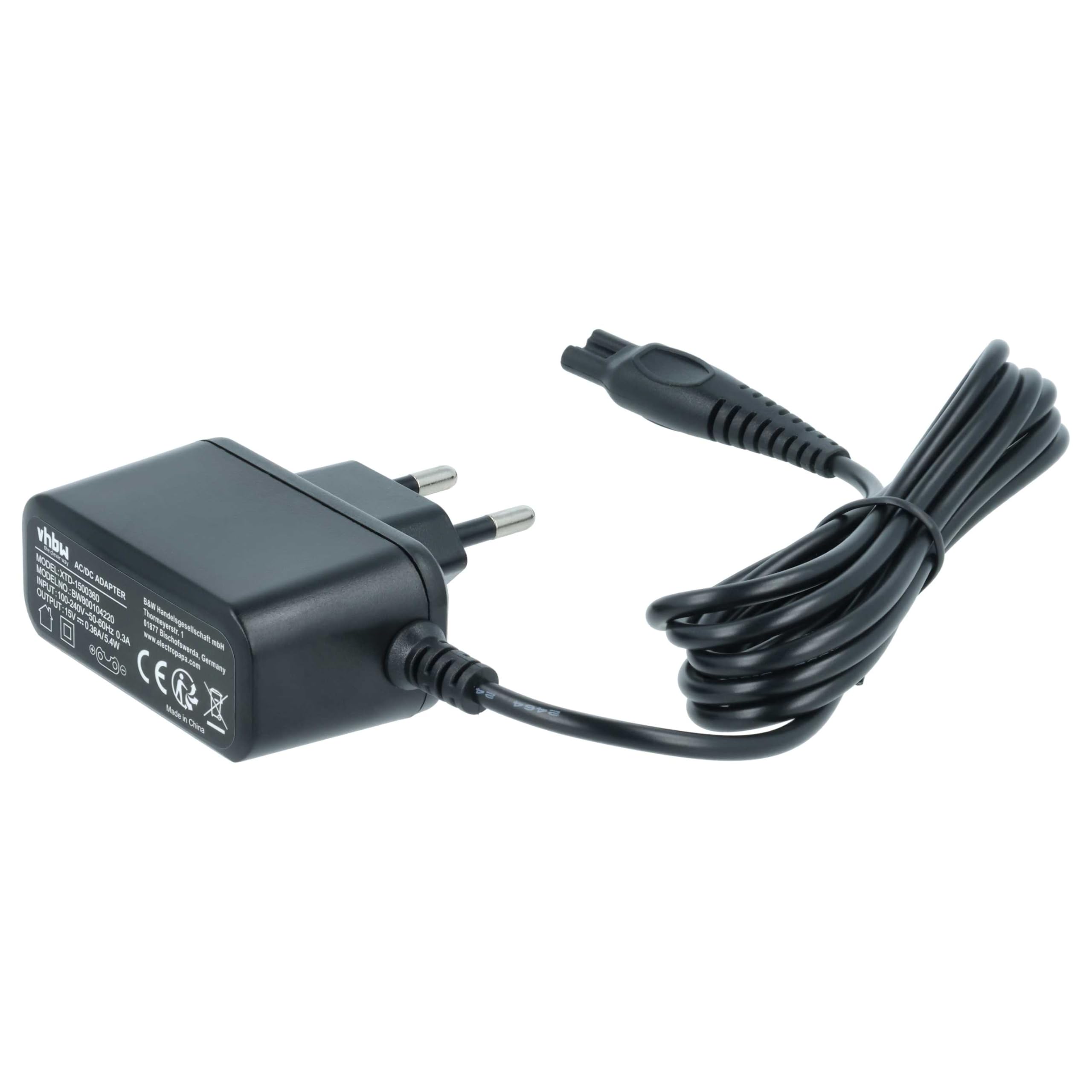 vhbw HQ8505 caricabatterie rasoio Philips 15V 400mA