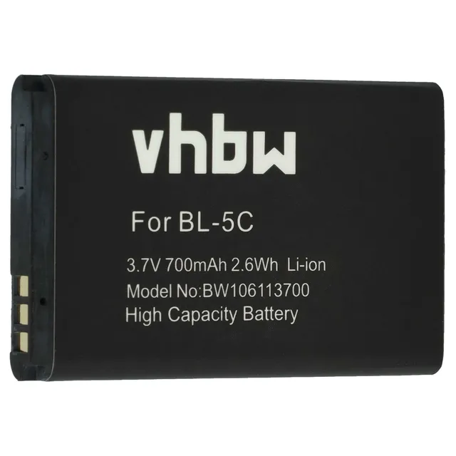 vhbw Batteria Smartphone Swisstone BBM BL-5C 700mAh