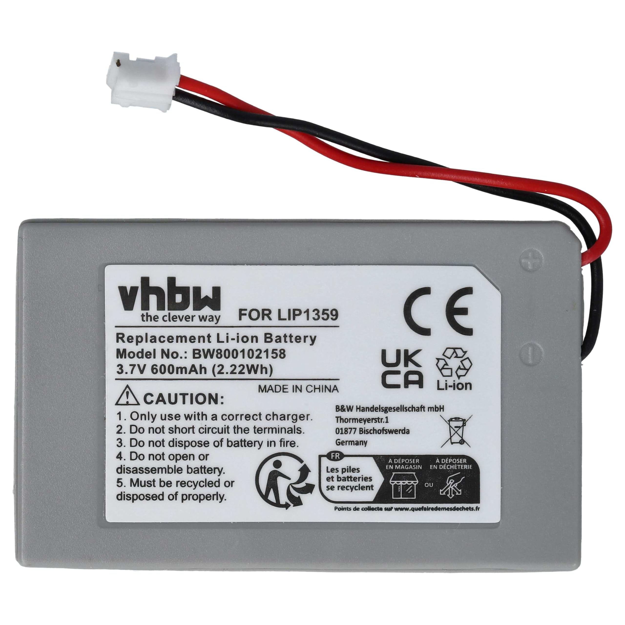 vhbw Batteria LIP1359 600mAh per PS3 DualShock 3 litio