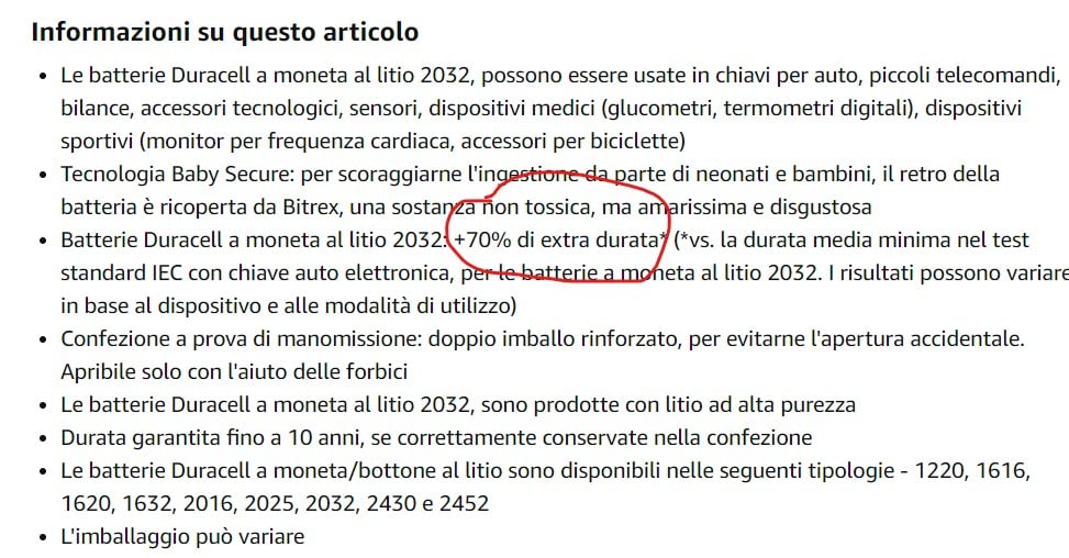 Duracell CR2032 Batterie a Bottone Litio 3V 8 Pezzi