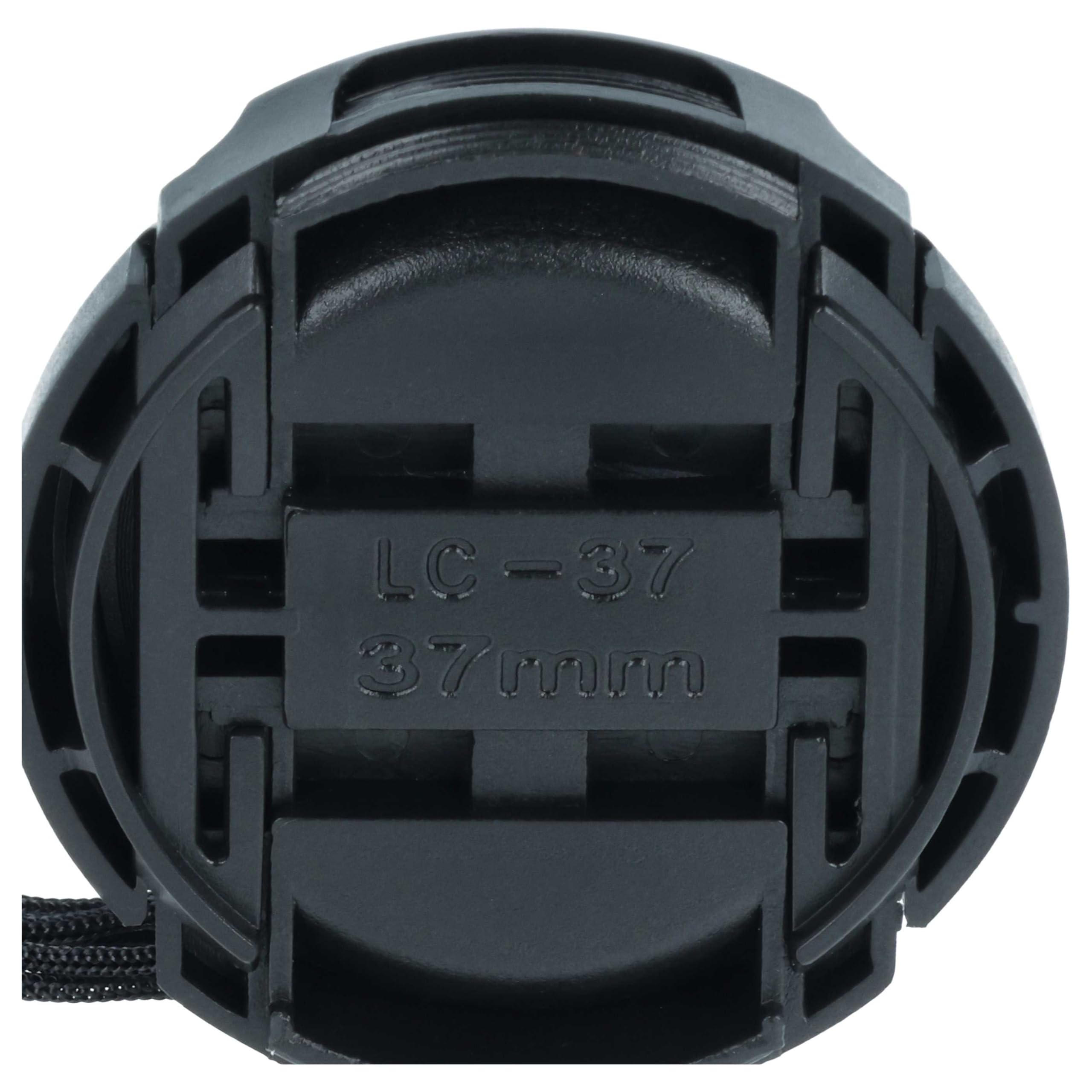 vhbw Copriobiettivo 37mm per Panasonic snap-on nero